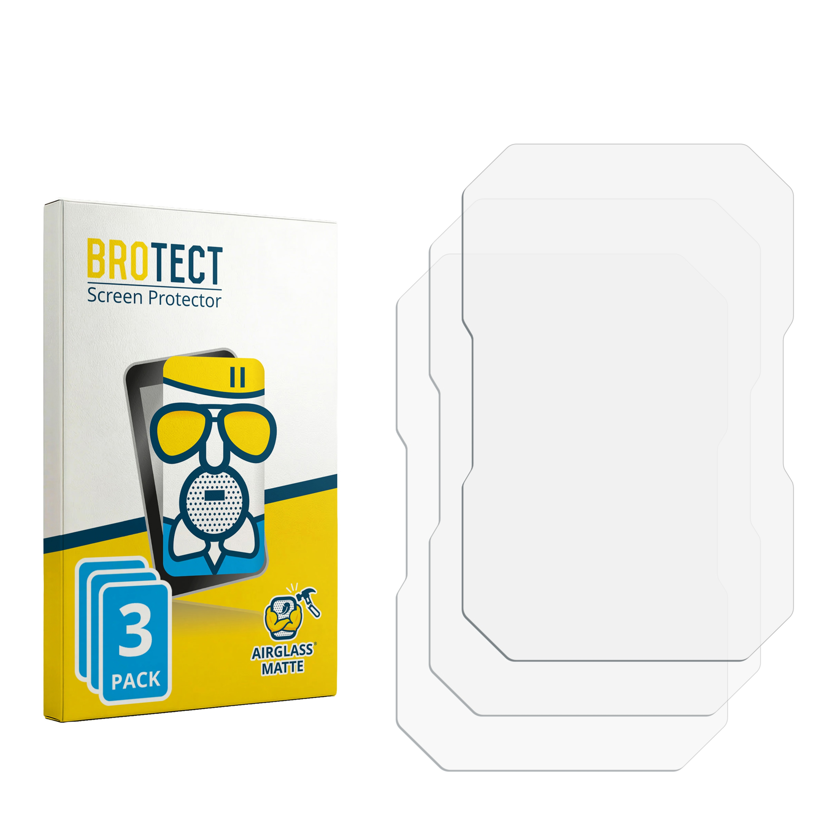 Verpackung für BROTECT Displayschutzfolien und drei matte Displayschutzfolien