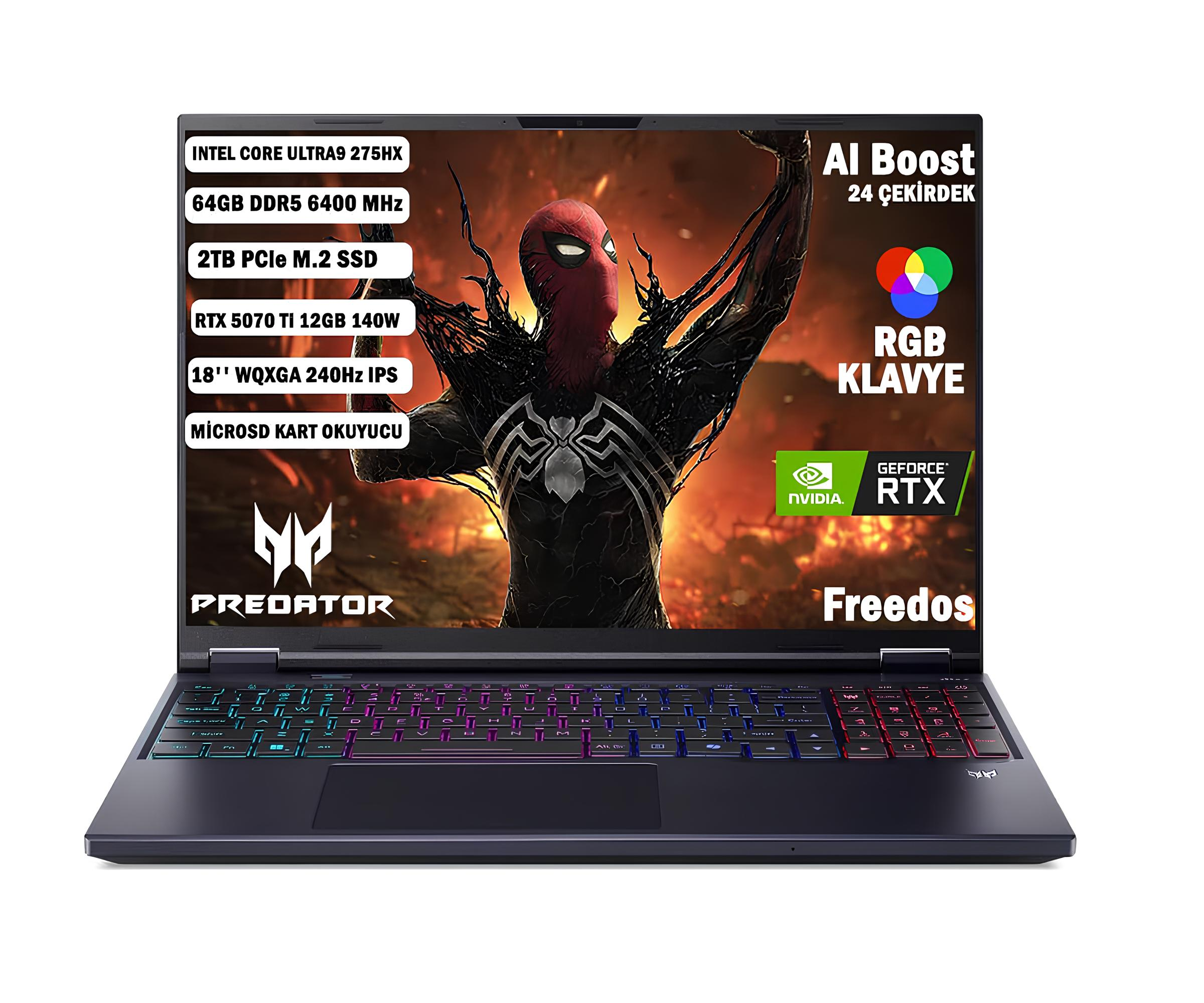 ACER Predator PHN18-72 NH.QVMEY.00 RTX5070Ti WQXGA IPS 240Hz Intel