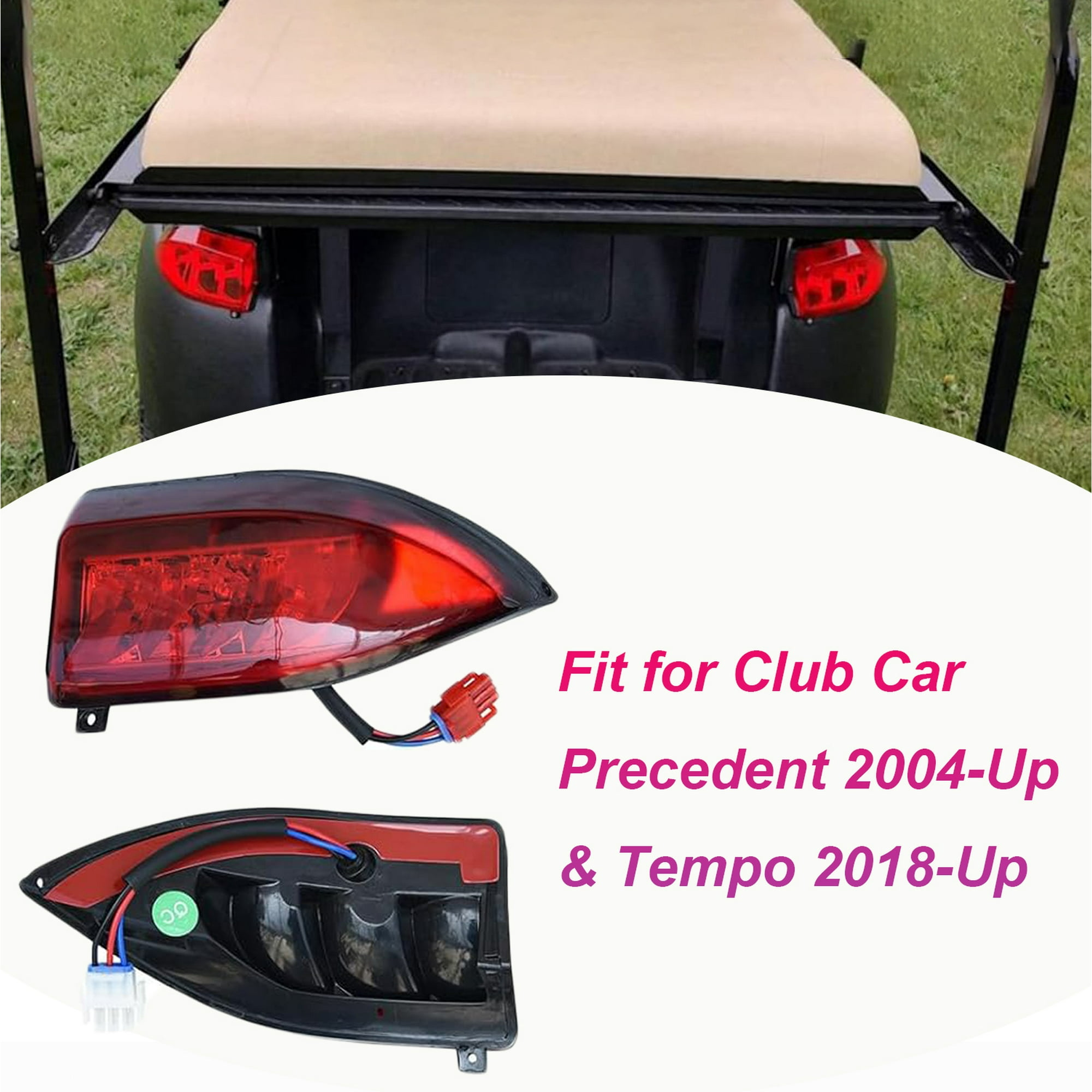 Rückleuchte für Golfwagen, mit Kabel und Stecker. Passend für Club Car.