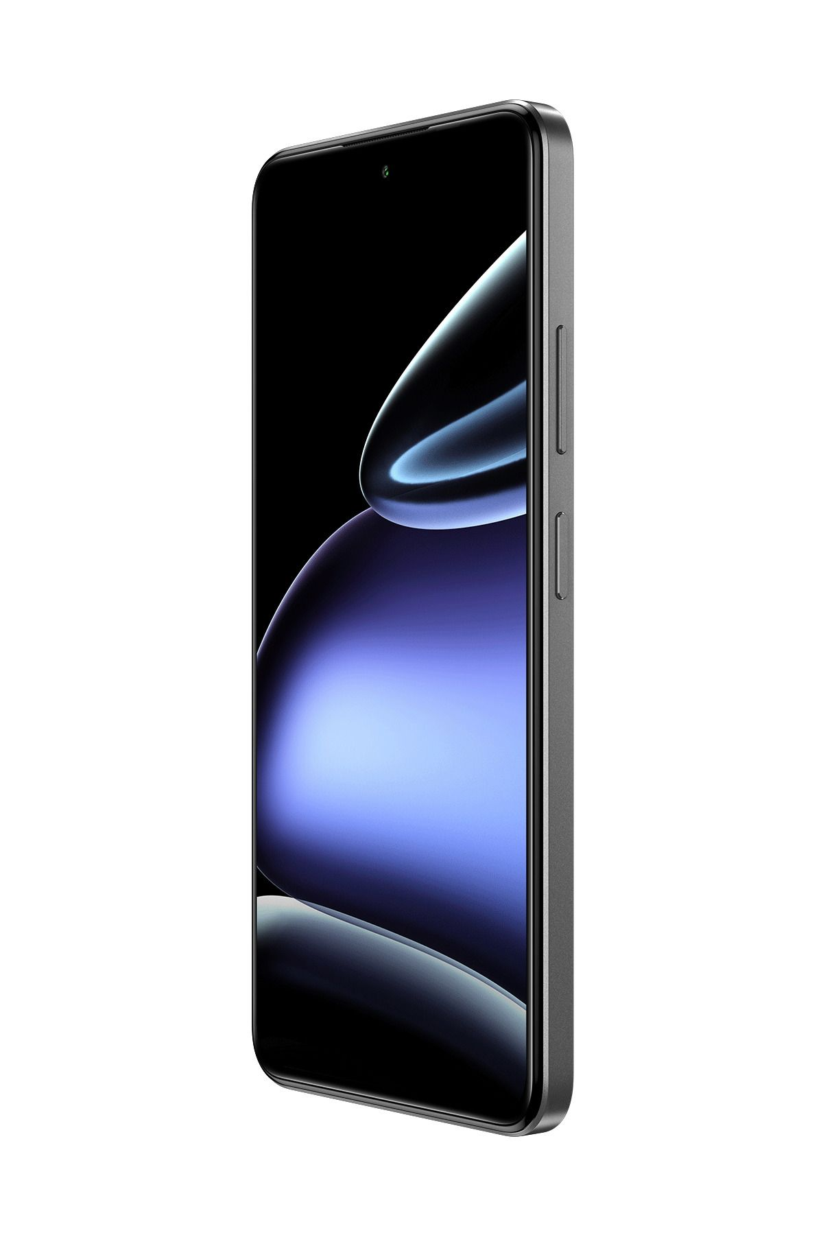 Koyu, soyut duvar kağıdına sahip modern bir akıllı telefon.