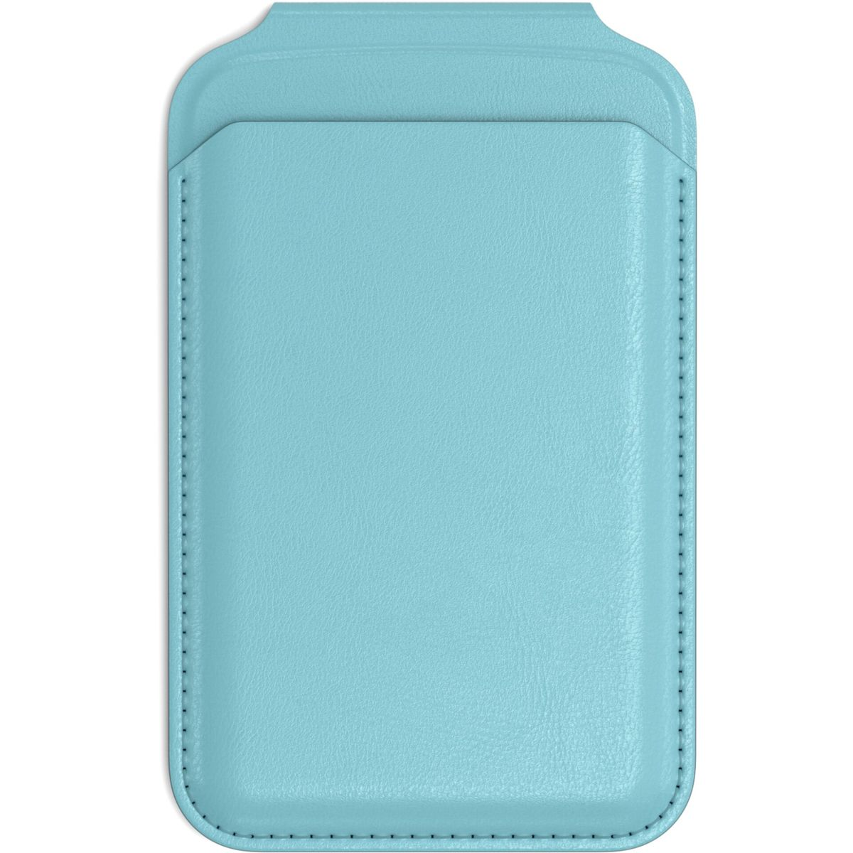 Custodia turchese chiaro con cuciture, design semplice.