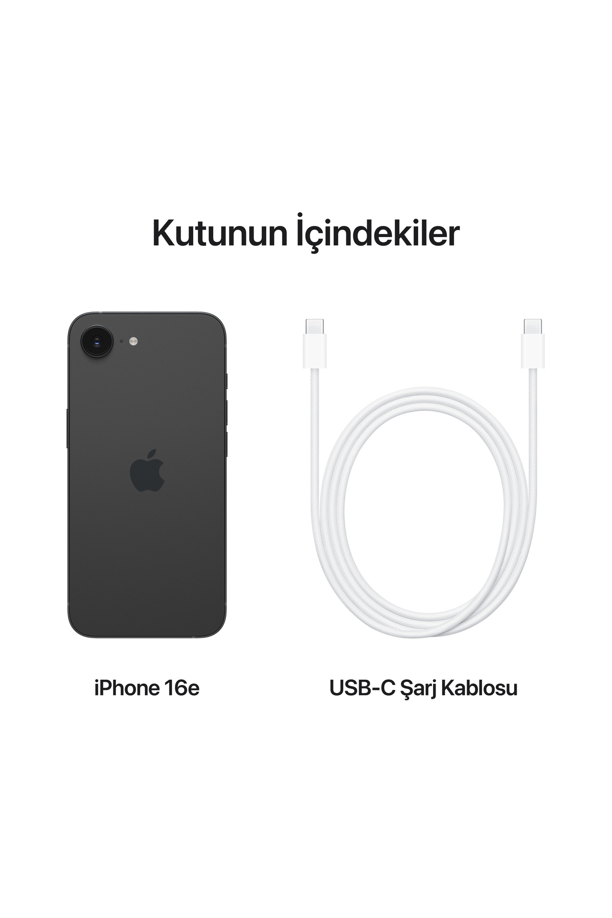 APPLE MD1T4TU/A IPHONE 16E 256GB SIYAH 8 GB 256 GB Akıllı Telefon