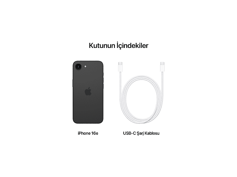 APPLE MD1T4TU/A IPHONE 16E 256GB SIYAH 8 GB 256 GB Akıllı Telefon