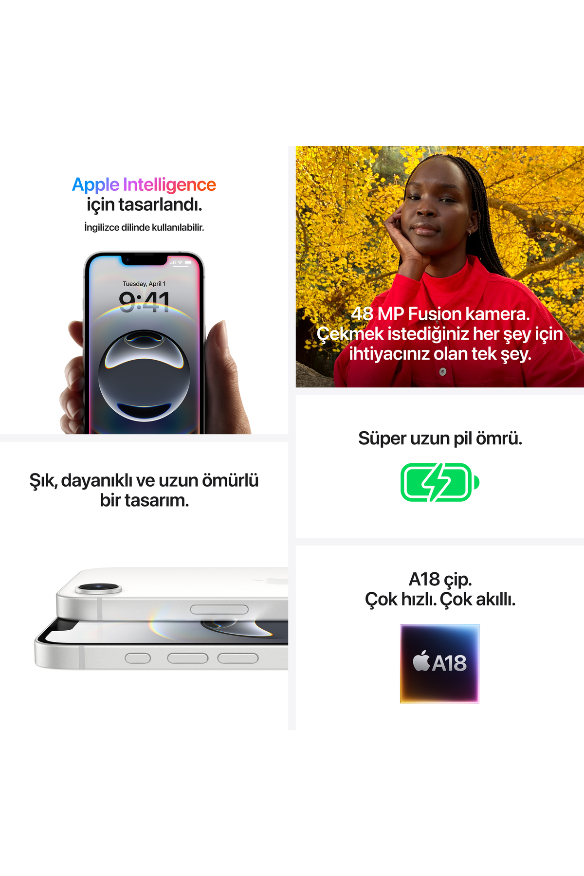 APPLE MD1T4TU/A IPHONE 16E 256GB SIYAH 8 GB 256 GB Akıllı Telefon