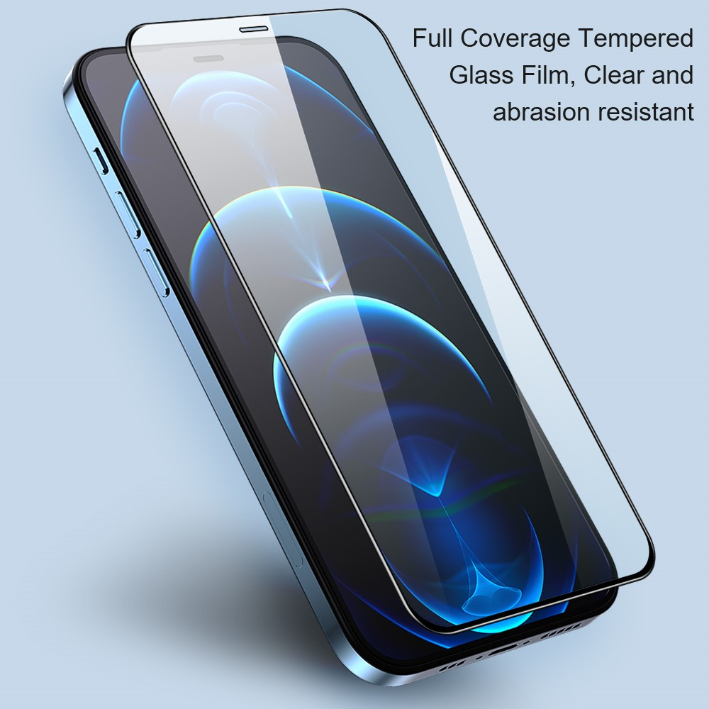 Un smartphone avec un protecteur d'écran en verre trempé, clair et résistant.