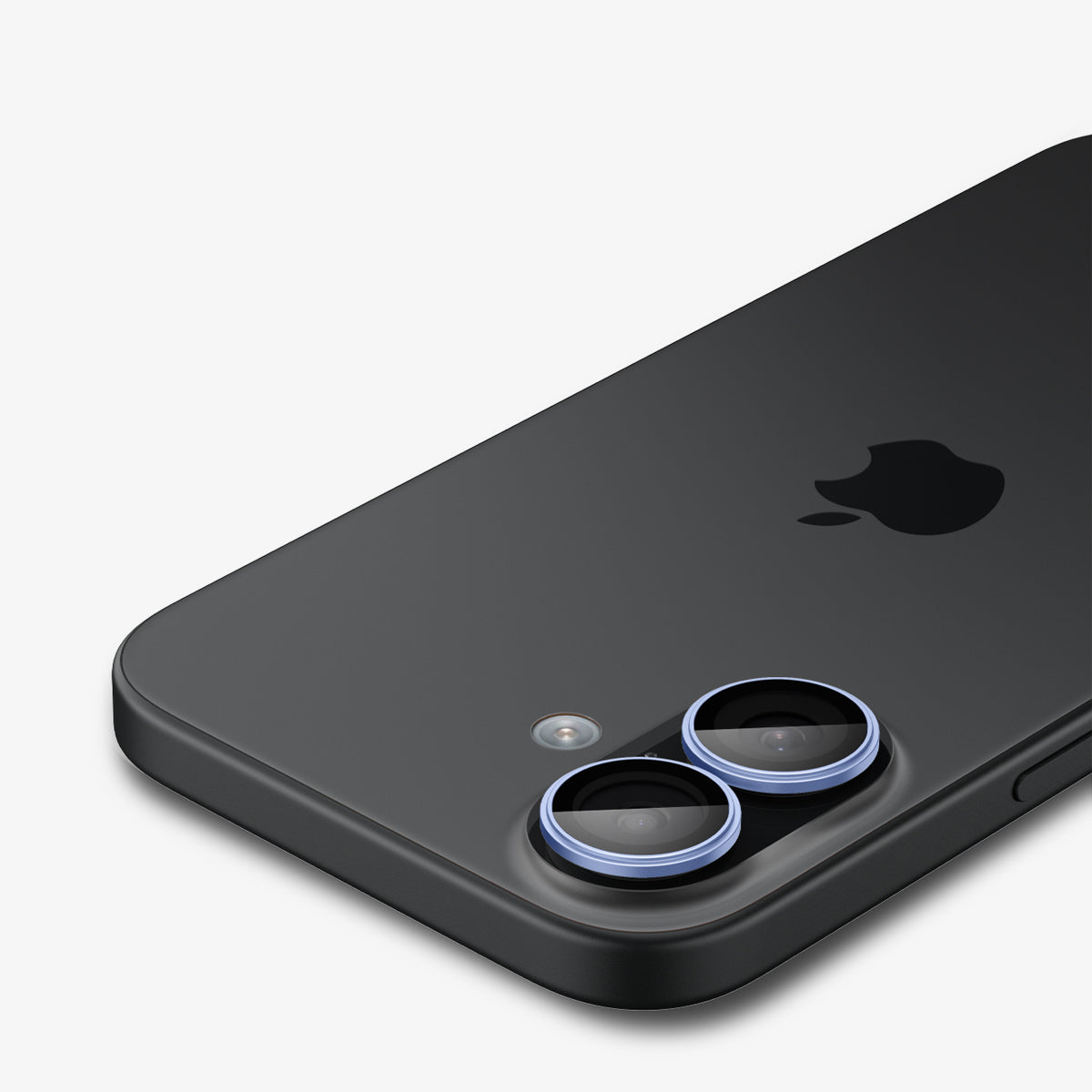 iPhone grigio scuro con logo Apple e due obiettivi sulla parte posteriore.