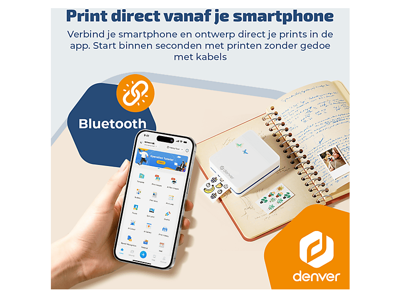 DENVER MCP6010 | Foto Printer - incl. 20 printpapier vellen