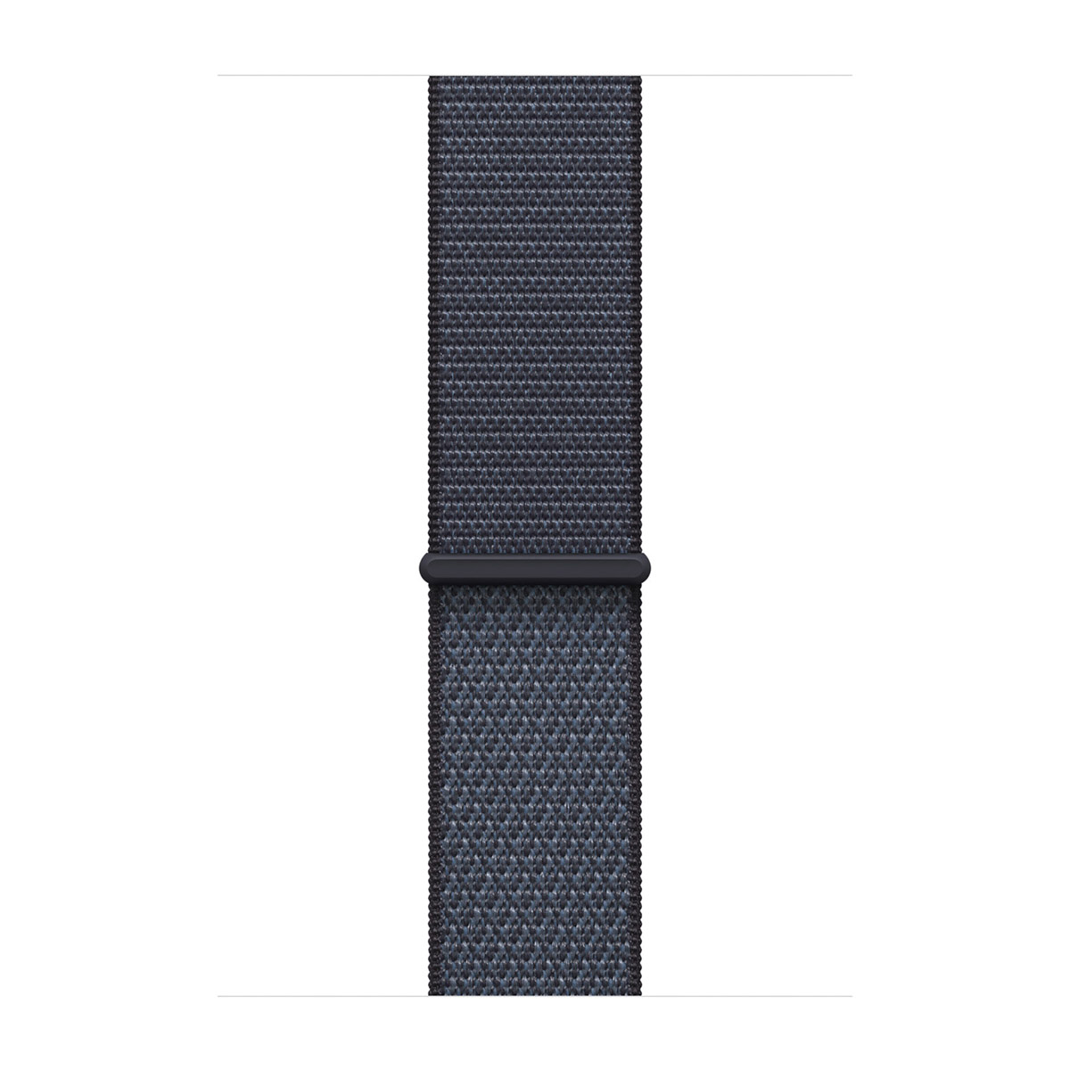 Cinturino intrecciato grigio scuro con chiusura nera su sfondo bianco.