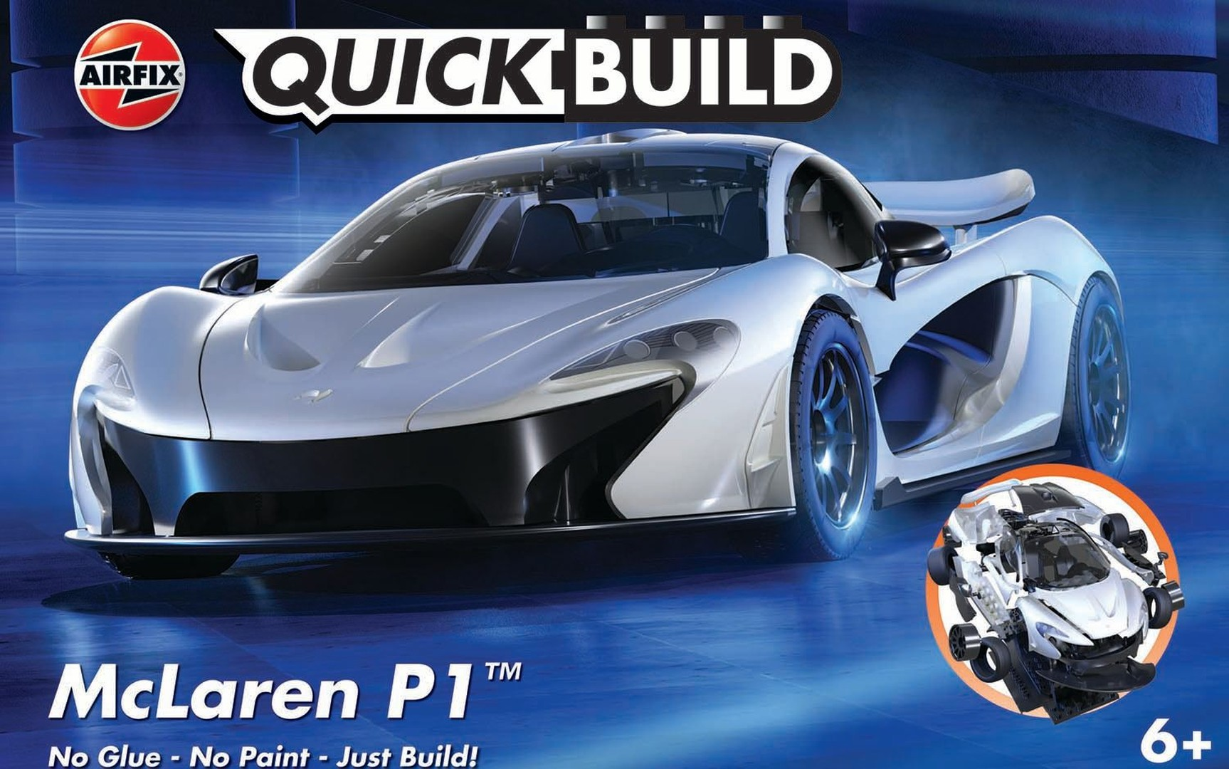 Model Airfix McLaren P1 Quick Build. Bez kleju, bez farby.