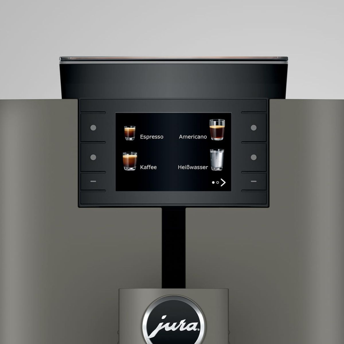 Macchina da caffè con menu touchscreen per Espresso, Americano, Caffè e Acqua Calda.