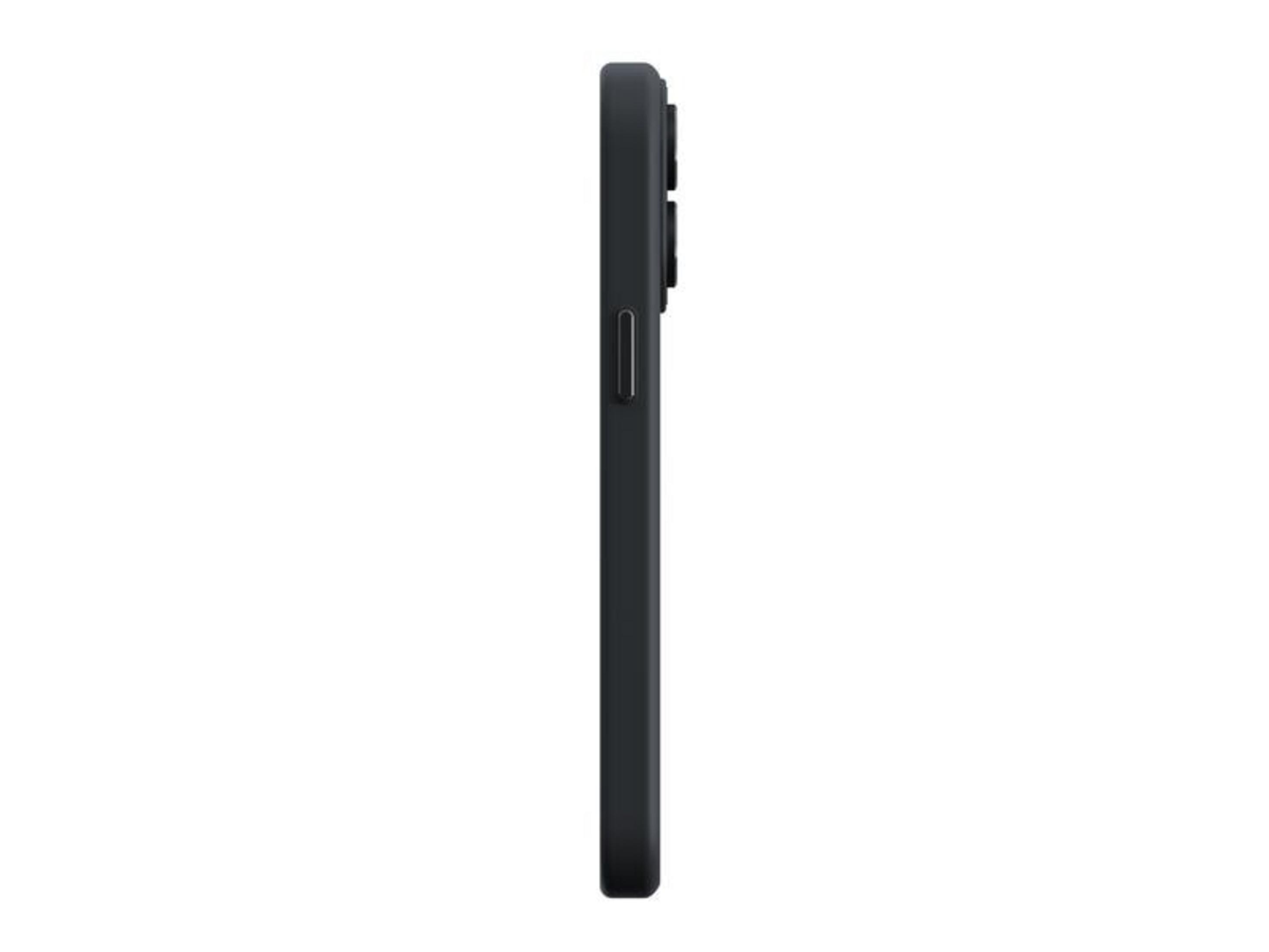 Dunkelgraues Smartphone-Gehäuse mit Kameras auf der rechten Seite, von der Seite gezeigt.