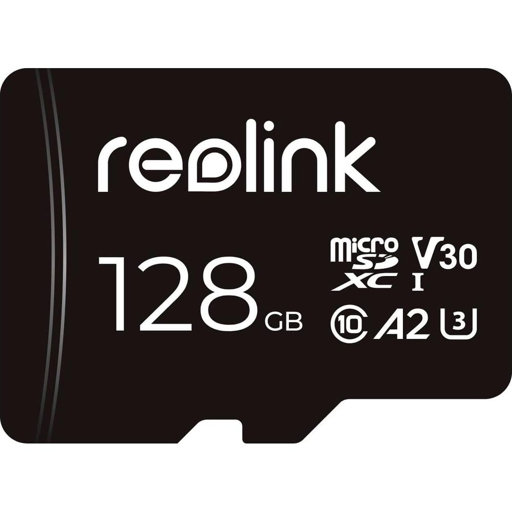 Scheda di memoria Reolink 128GB Micro SDXC V30 con classi di velocità.