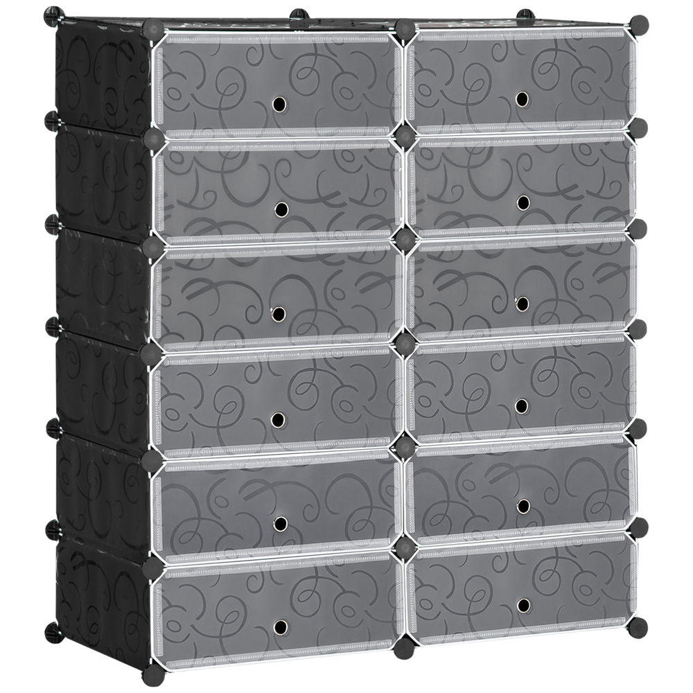 Gabinete gris con 12 puertas con patrones de remolino.
