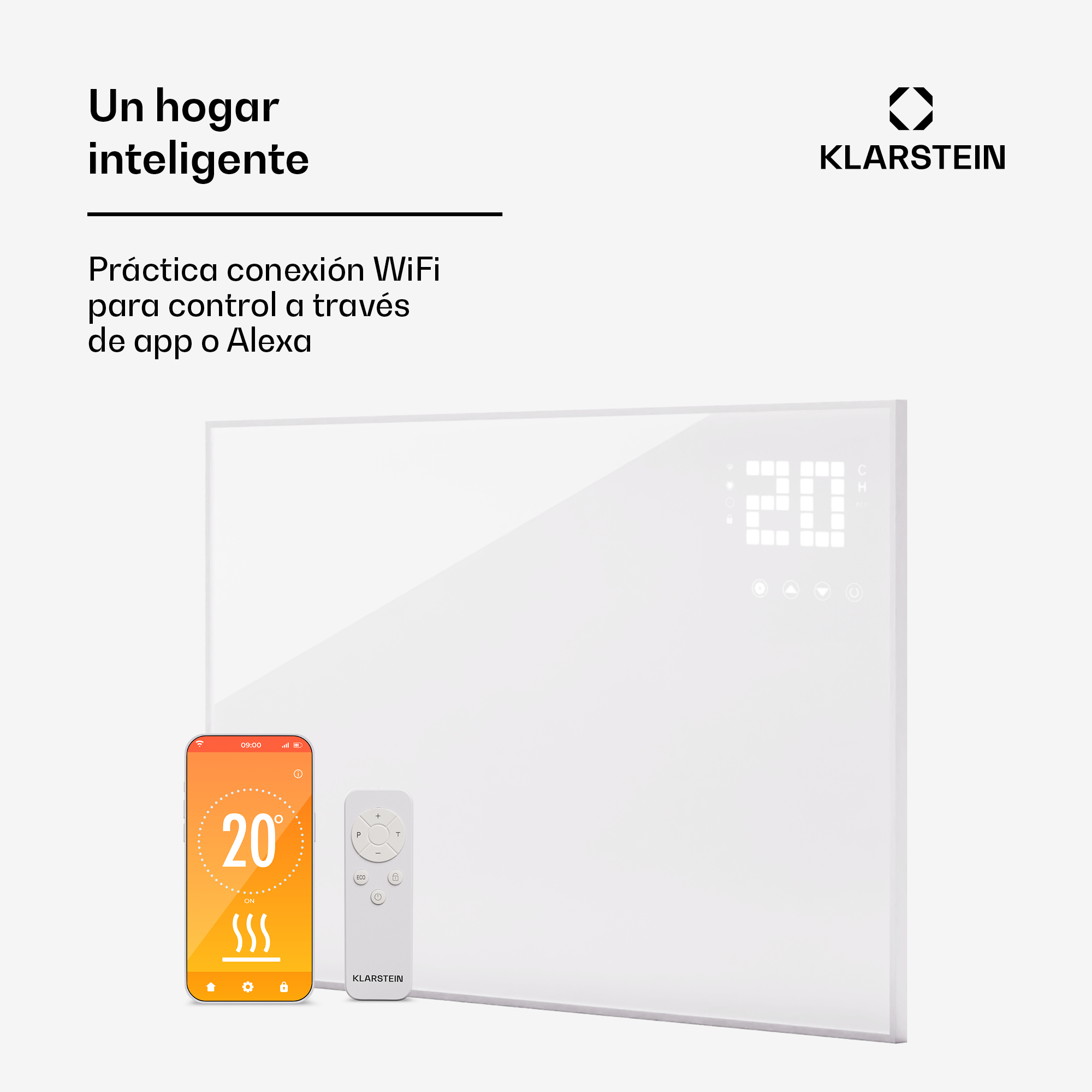 Una casa intelligente con controllo WiFi tramite app o Alexa.