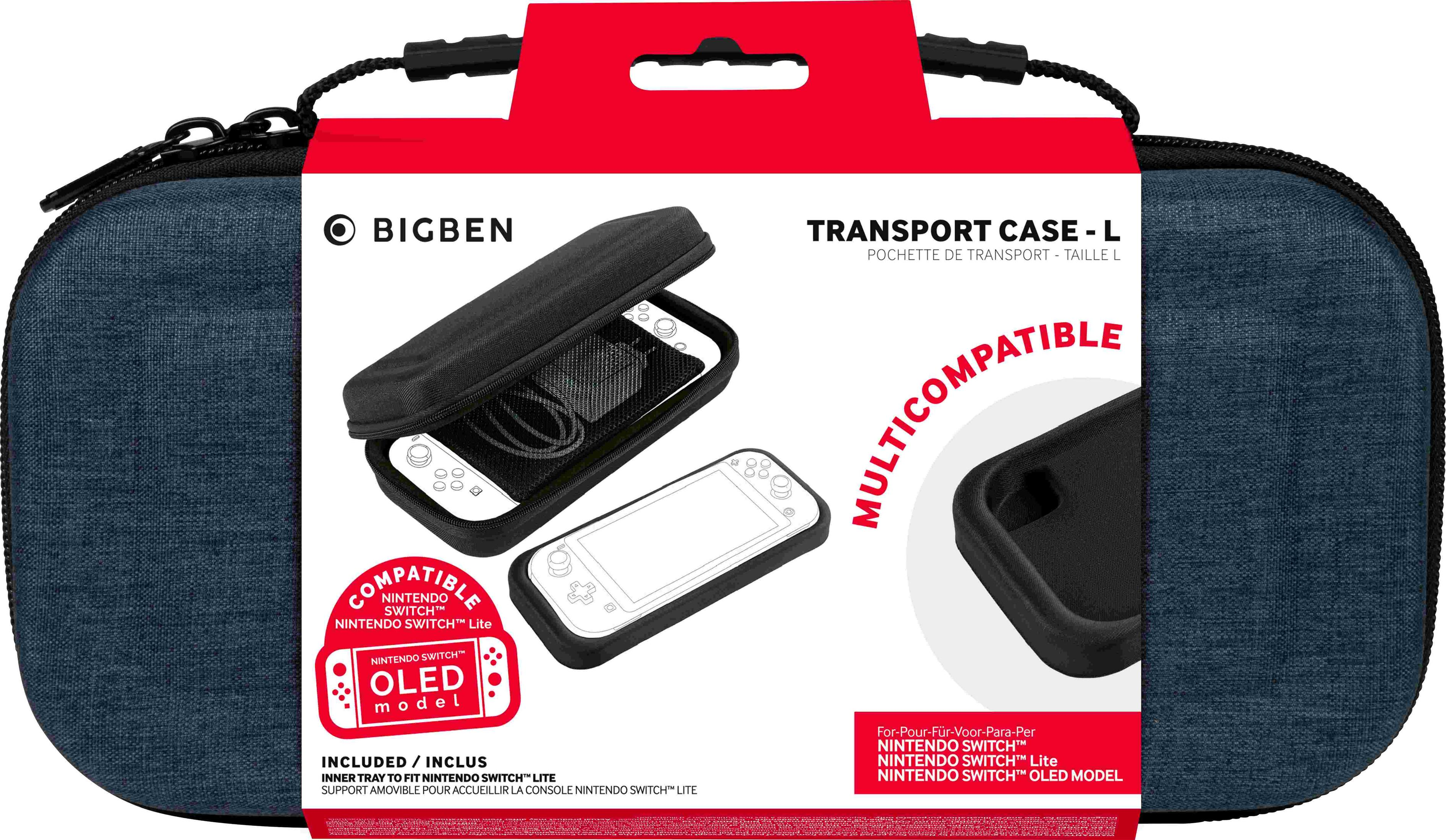 Funda de transporte con Nintendo Switch y accesorios