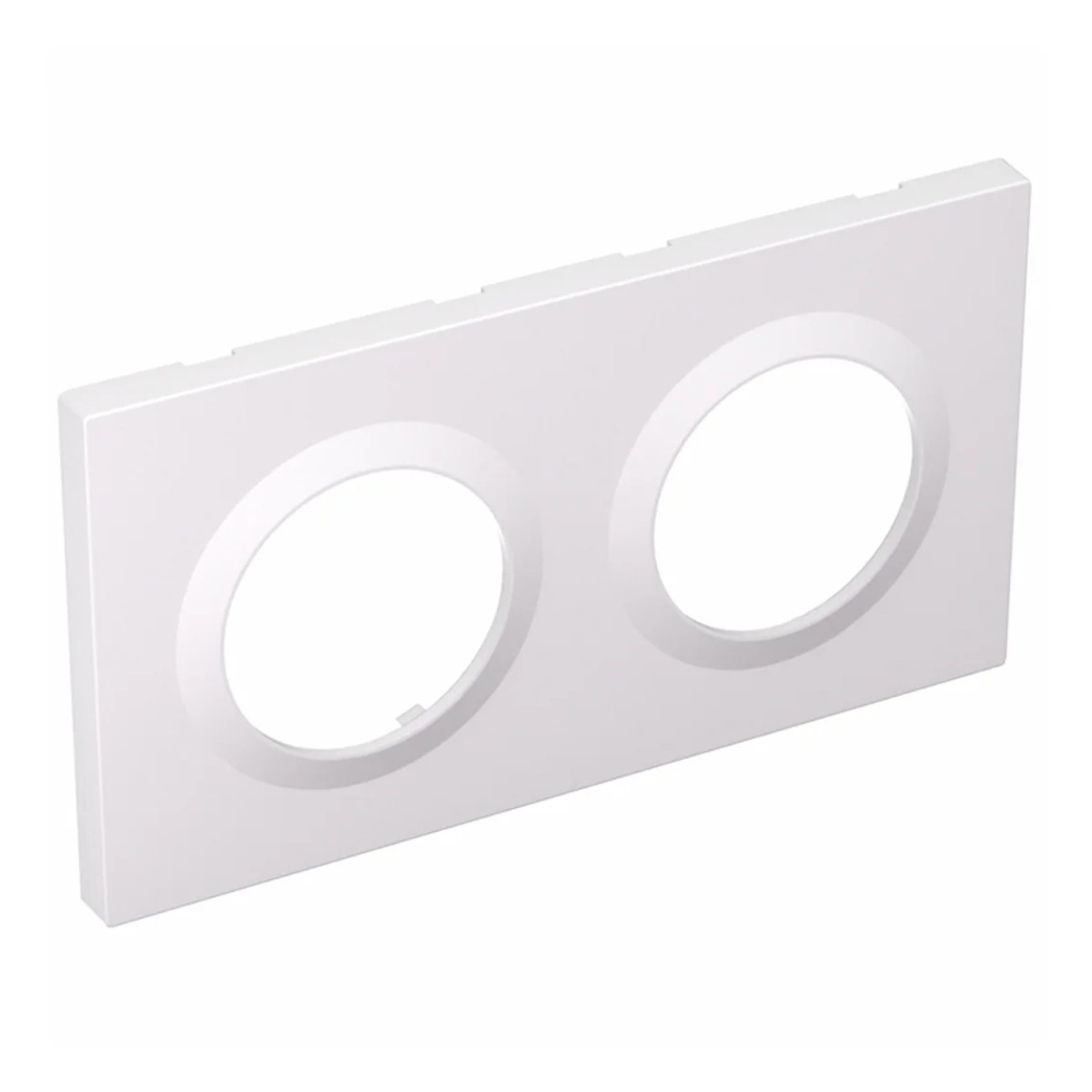 Biała ramka z dwoma okrągłymi wycięciami.