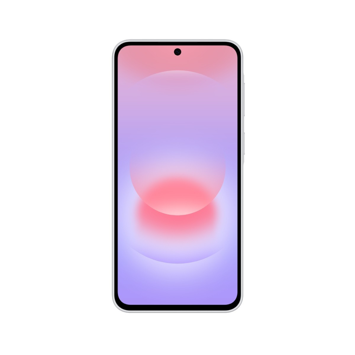 Ein Smartphone mit einem pink-violetten Farbverlauf-Hintergrundbild.