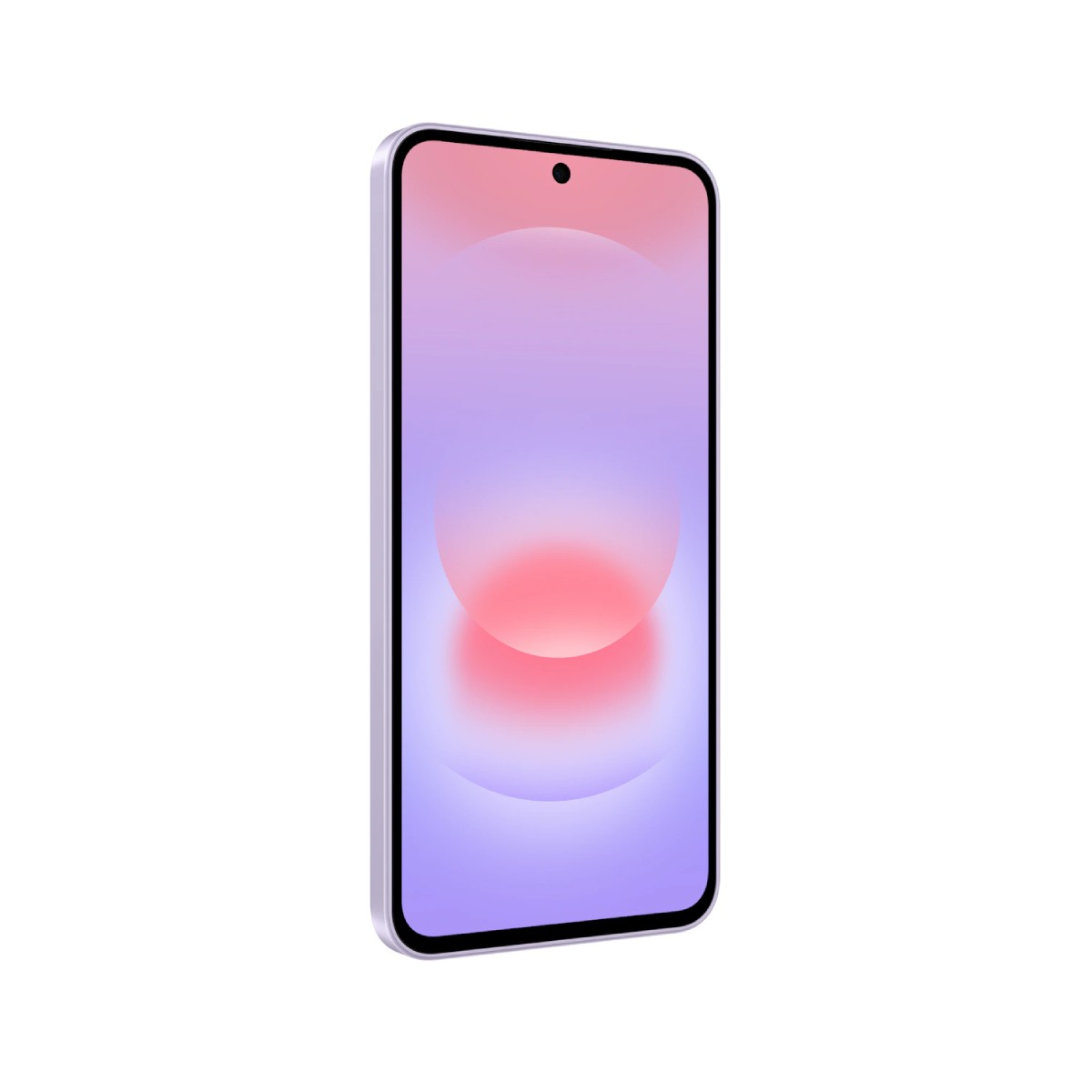 Fioletowy smartfon z tapetą gradientową od fioletu do różu.