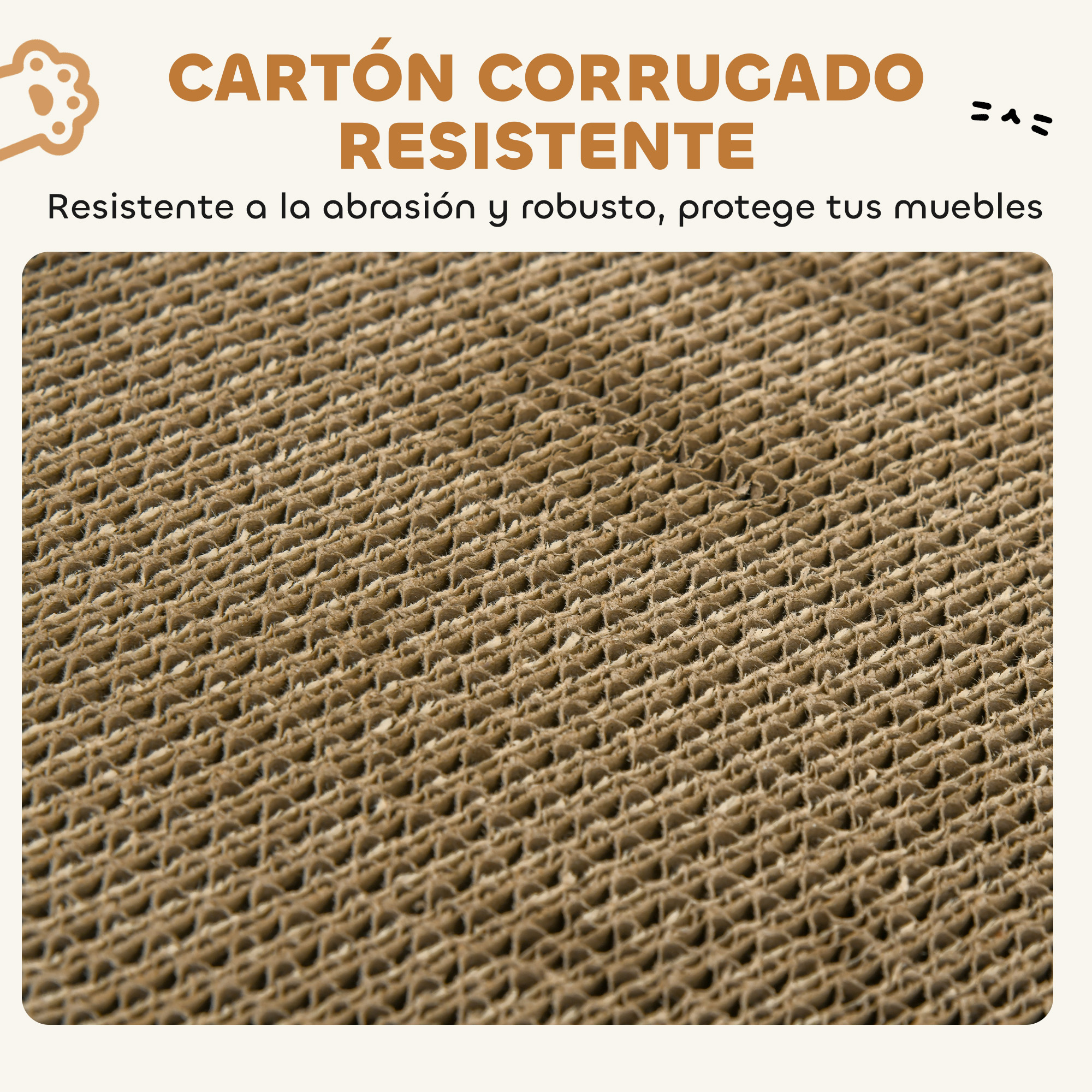 Cartón corrugado marrón con textura de panal, resistente y duradero.