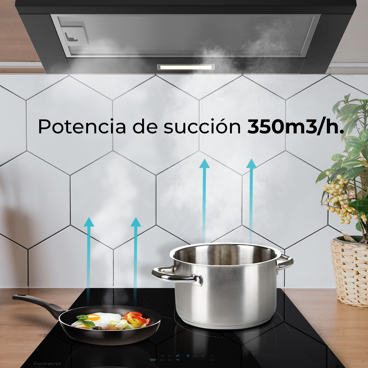 Una placa de cocina con una olla y una sartén, con humo saliendo de ellas.