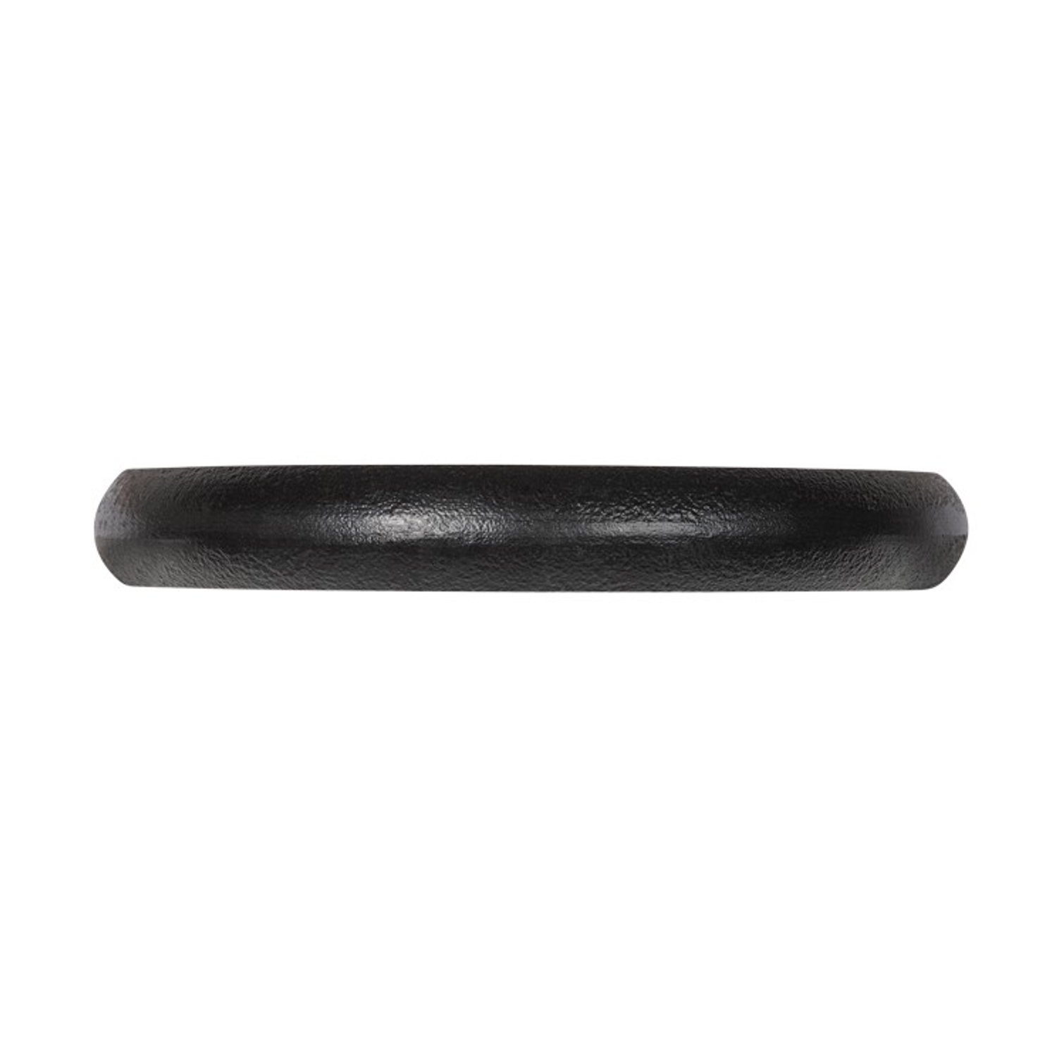 Ein schwarzer Kettlebell-Griff mit weißem Hintergrund.