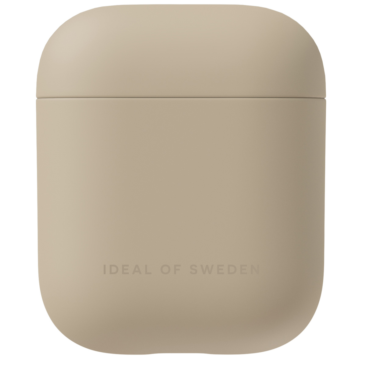 Eine beige Hülle für Kopfhörer mit dem Schriftzug IDEAL OF SWEDEN.