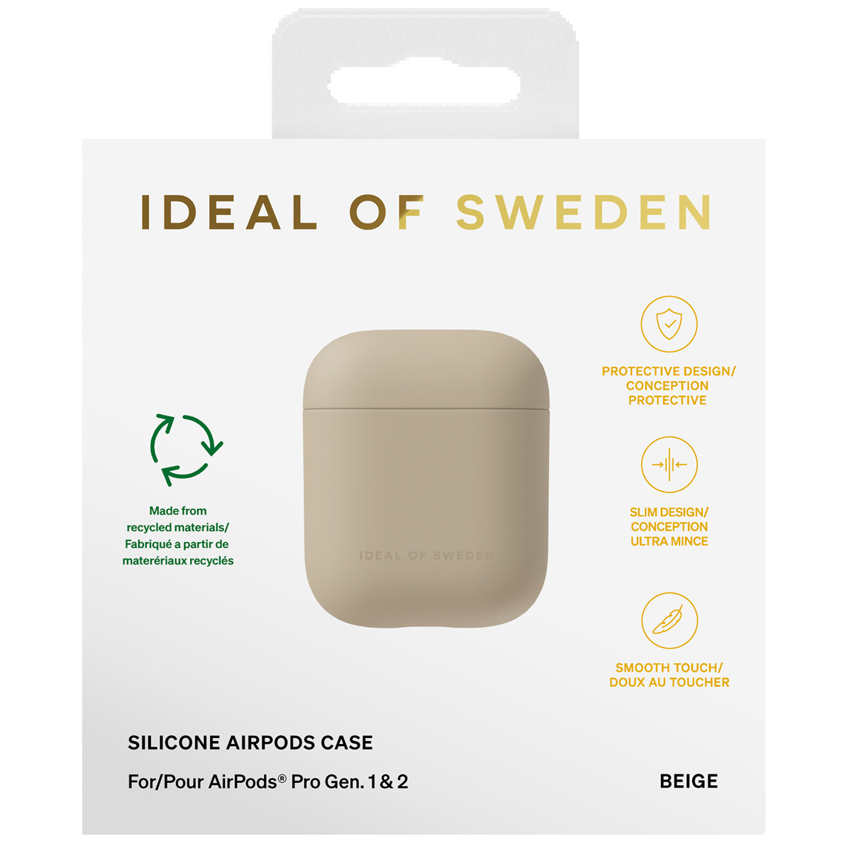 Beige AirPods Pro Hülle von Ideal of Sweden, aus recyceltem Material.