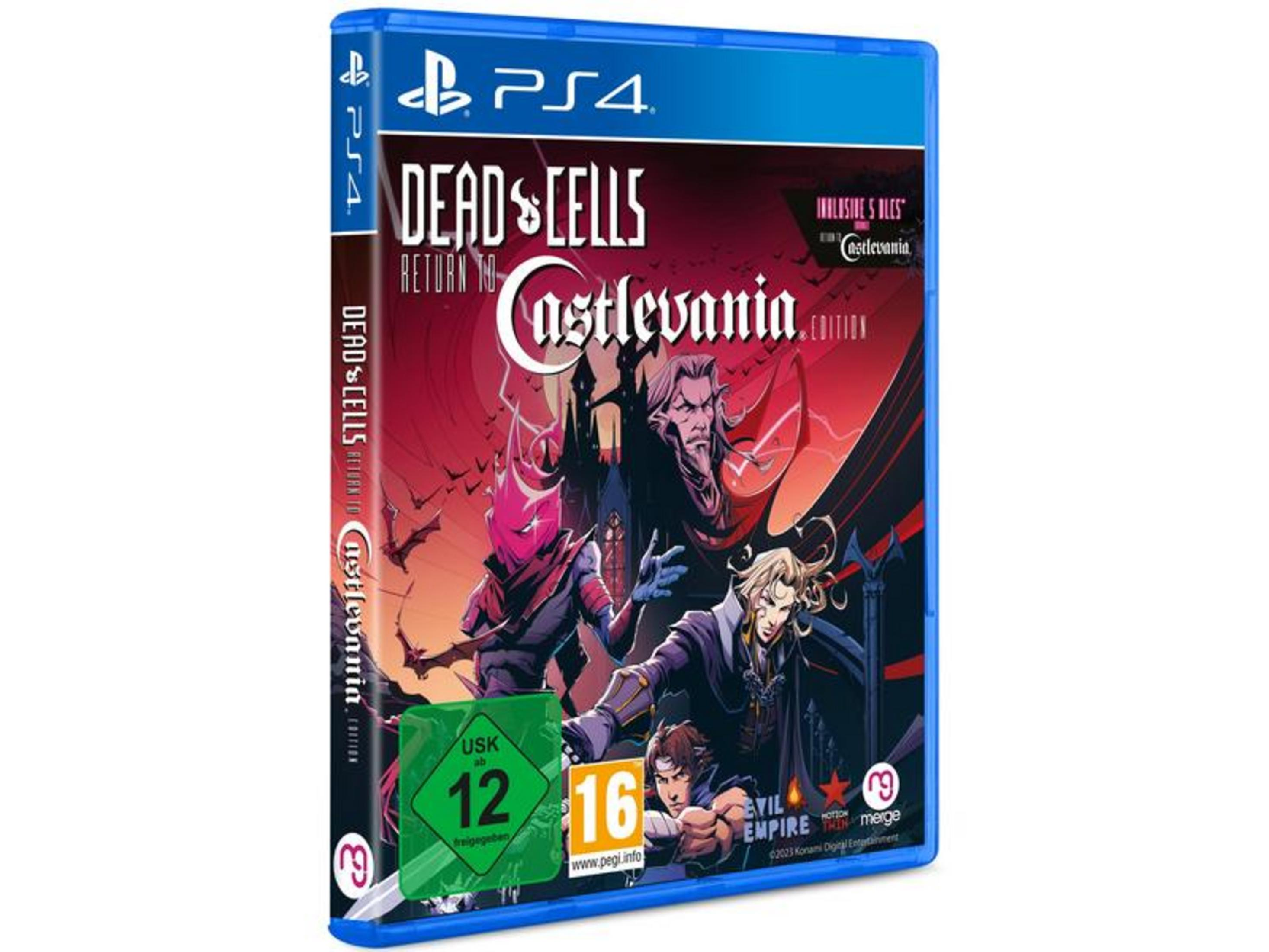 PS4 Spielhülle 'Dead Cells: Return to Castlevania' Edition mit Artwork von Charakteren und Schloss.