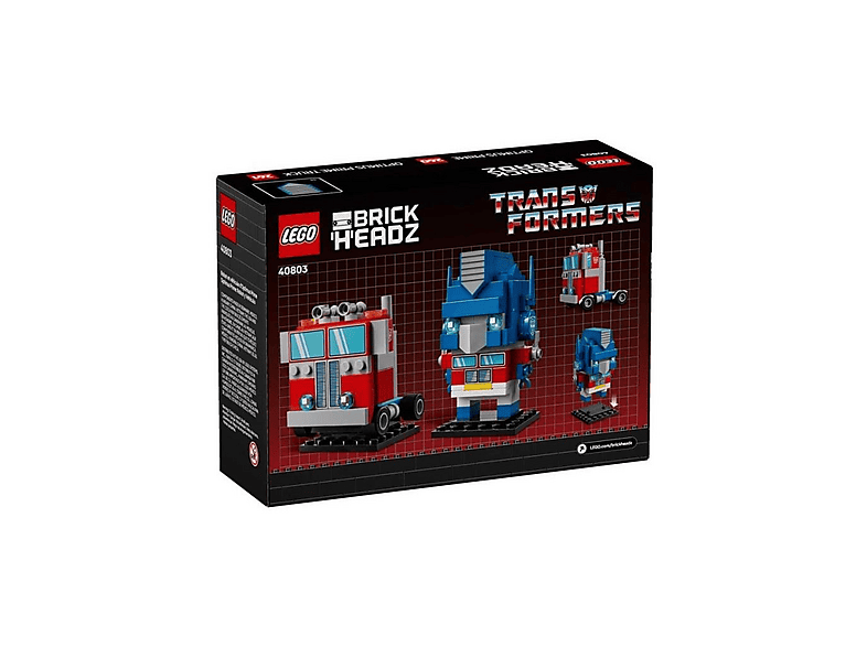 LEGO Brickheadz Transformers Optimus Prime Robot & Vehicle 40803