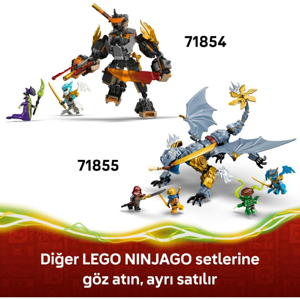 LEGO Ninjago 71854 ve 71855 setleri robotlar ve ejderhalar içerir.