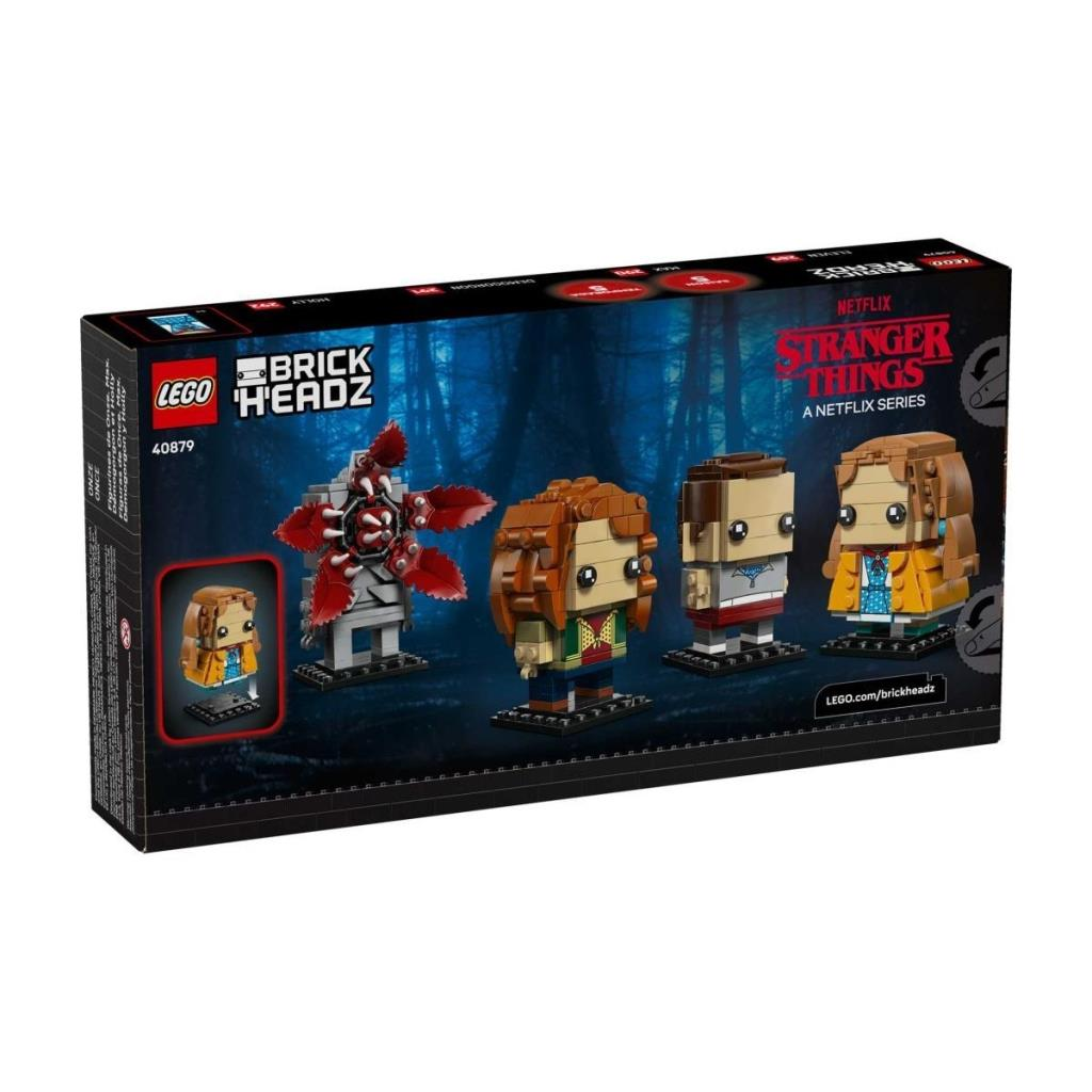 LEGO BrickHeadz Stranger Things kutusu: Demogorgon, Eleven, Mike ve Dustin figürleri.