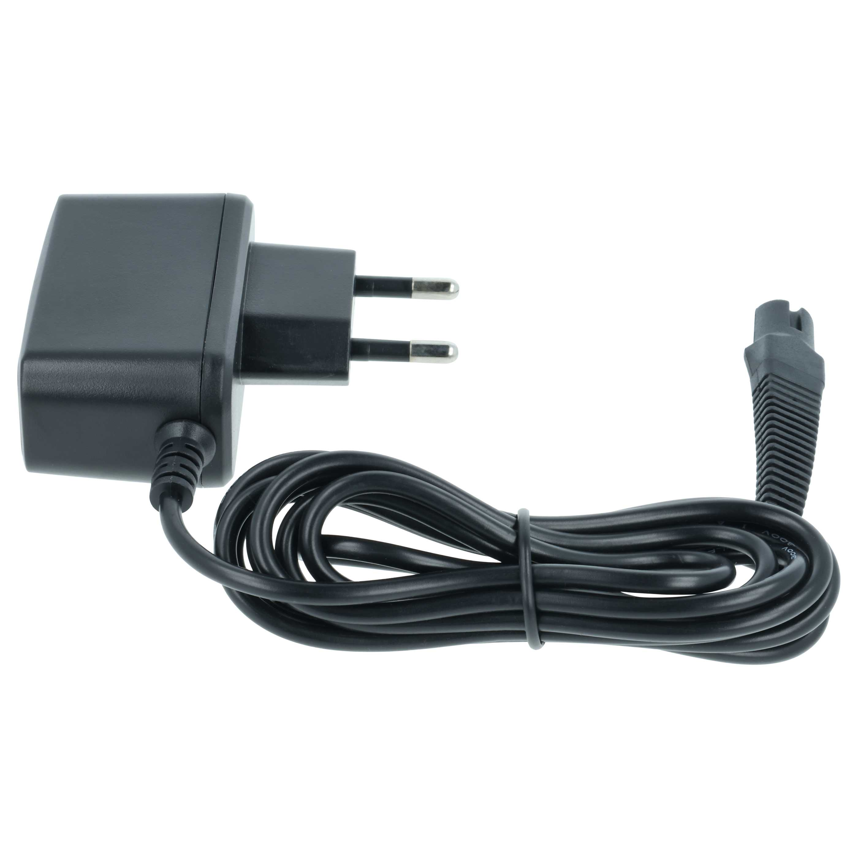 Ein schwarzes Netzteil mit einem gewickelten Kabel und einem Stecker.