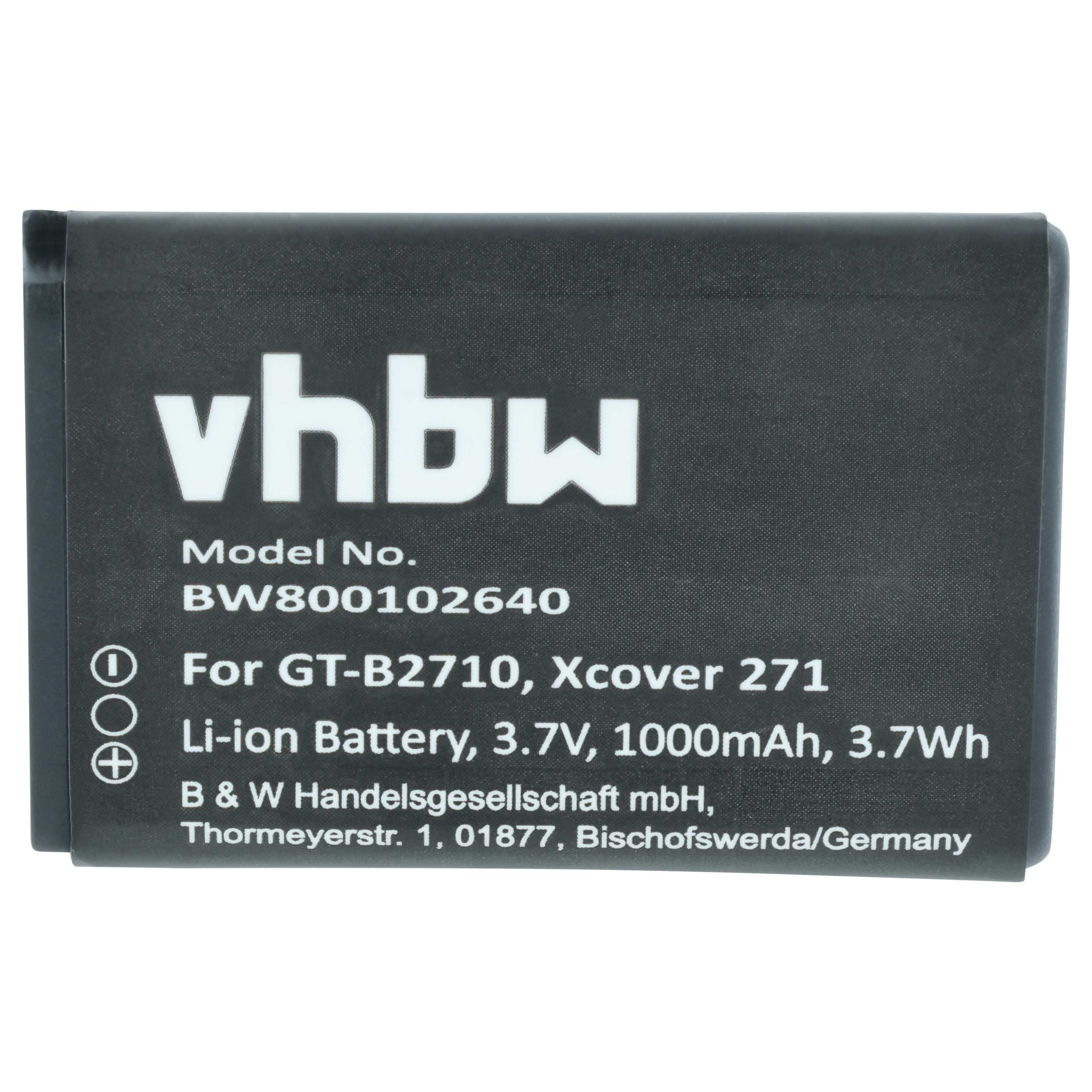 VHBW Li-ion Akku BW800102640 für GT-B2710, 3,7V, 1000mAh.