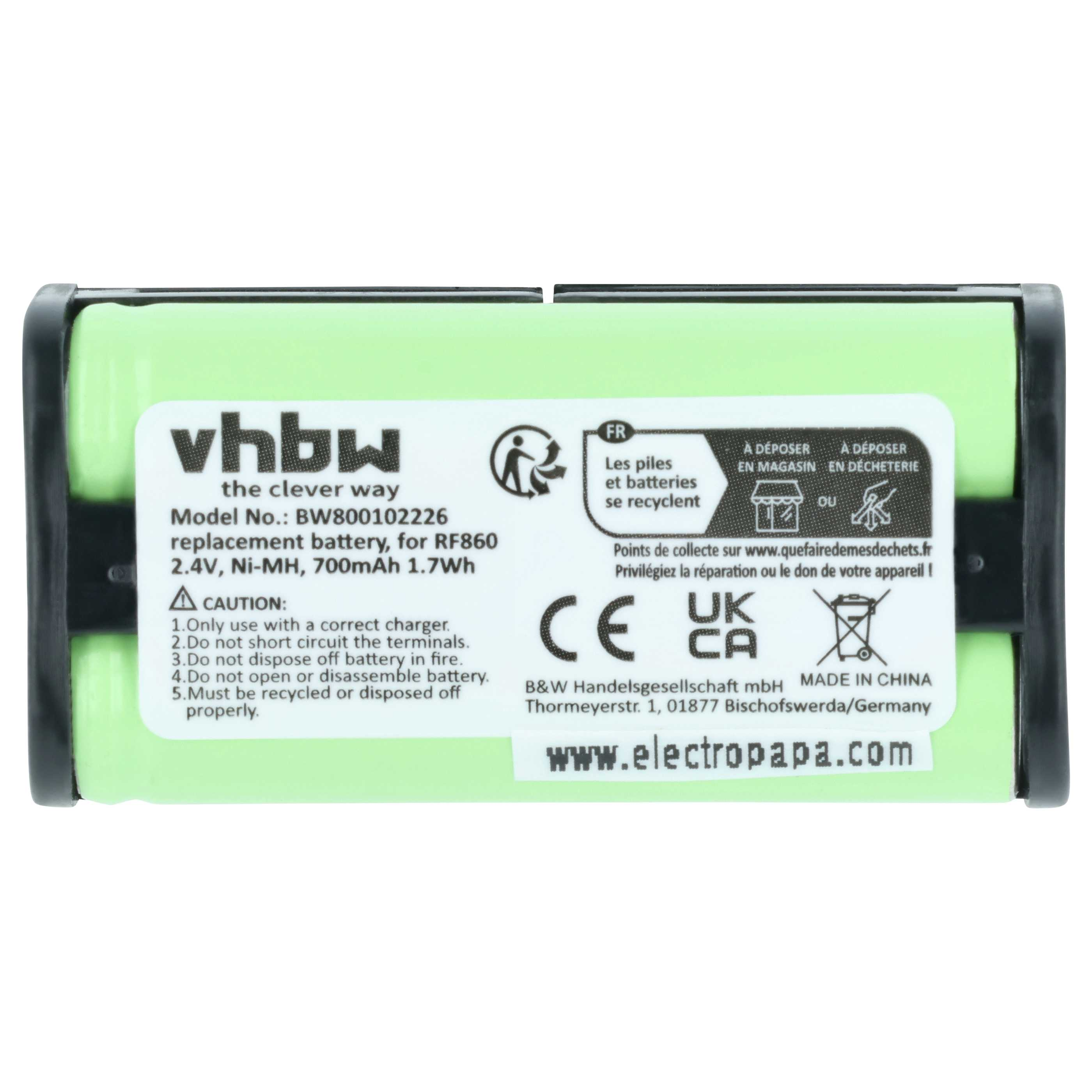 Eine grüne und schwarze Batteriepackung mit Aufschriften, Modell BW800102226.