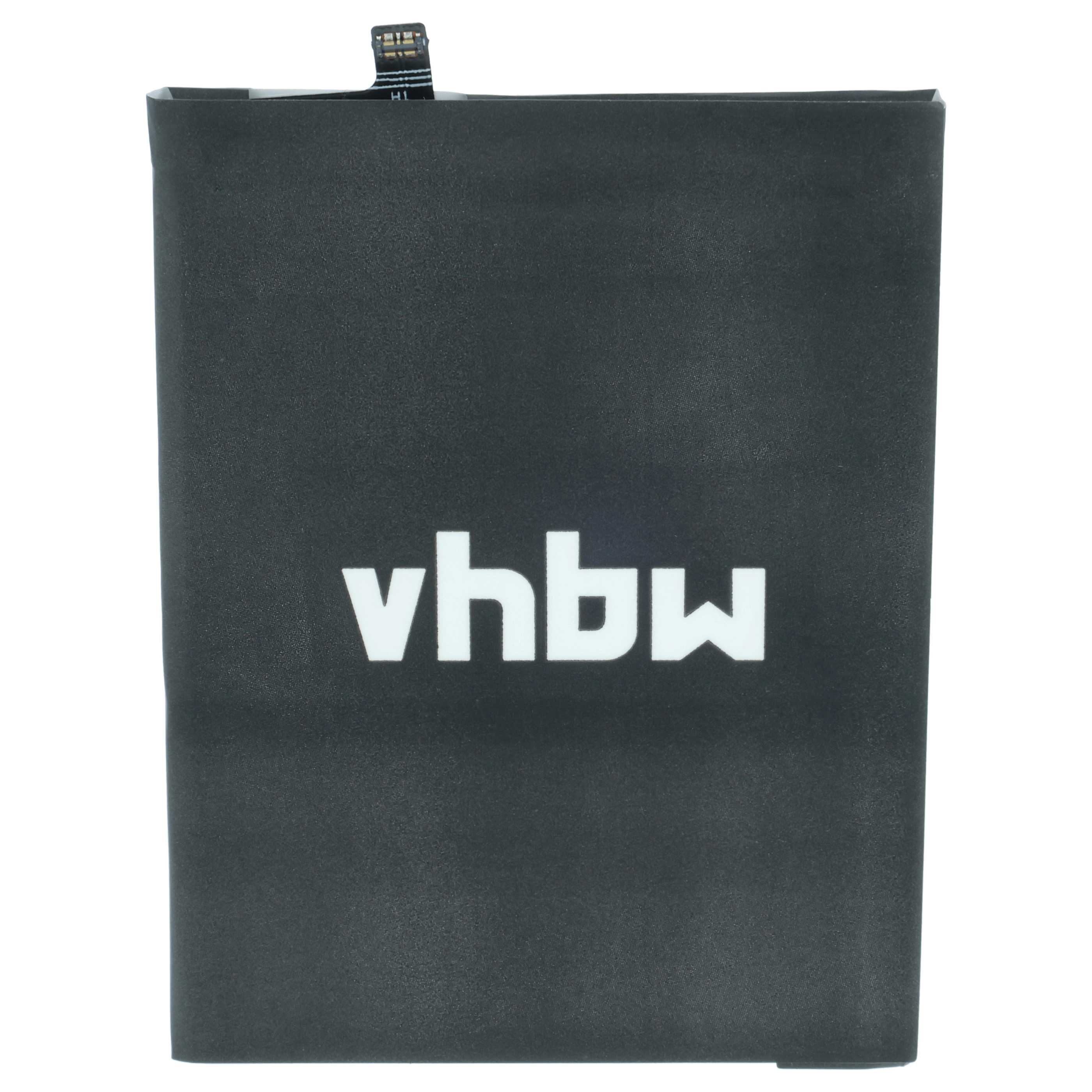 Schwarzer Akku mit weißem Logo "vhbw" und Flexkabelanschluss.