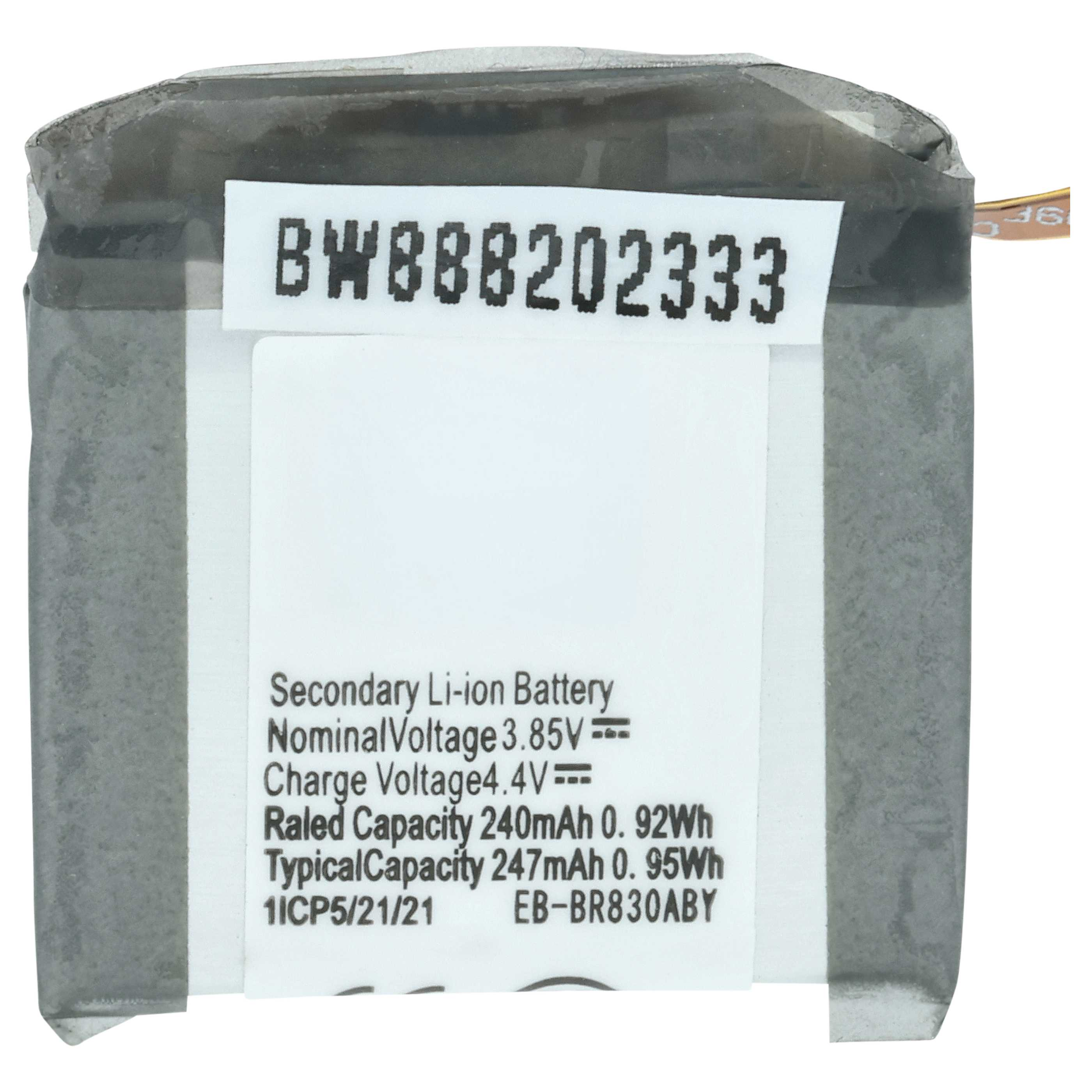 Graue Li-Ion-Batterie mit Aufdruck: BW888202333, Spezifikationen.