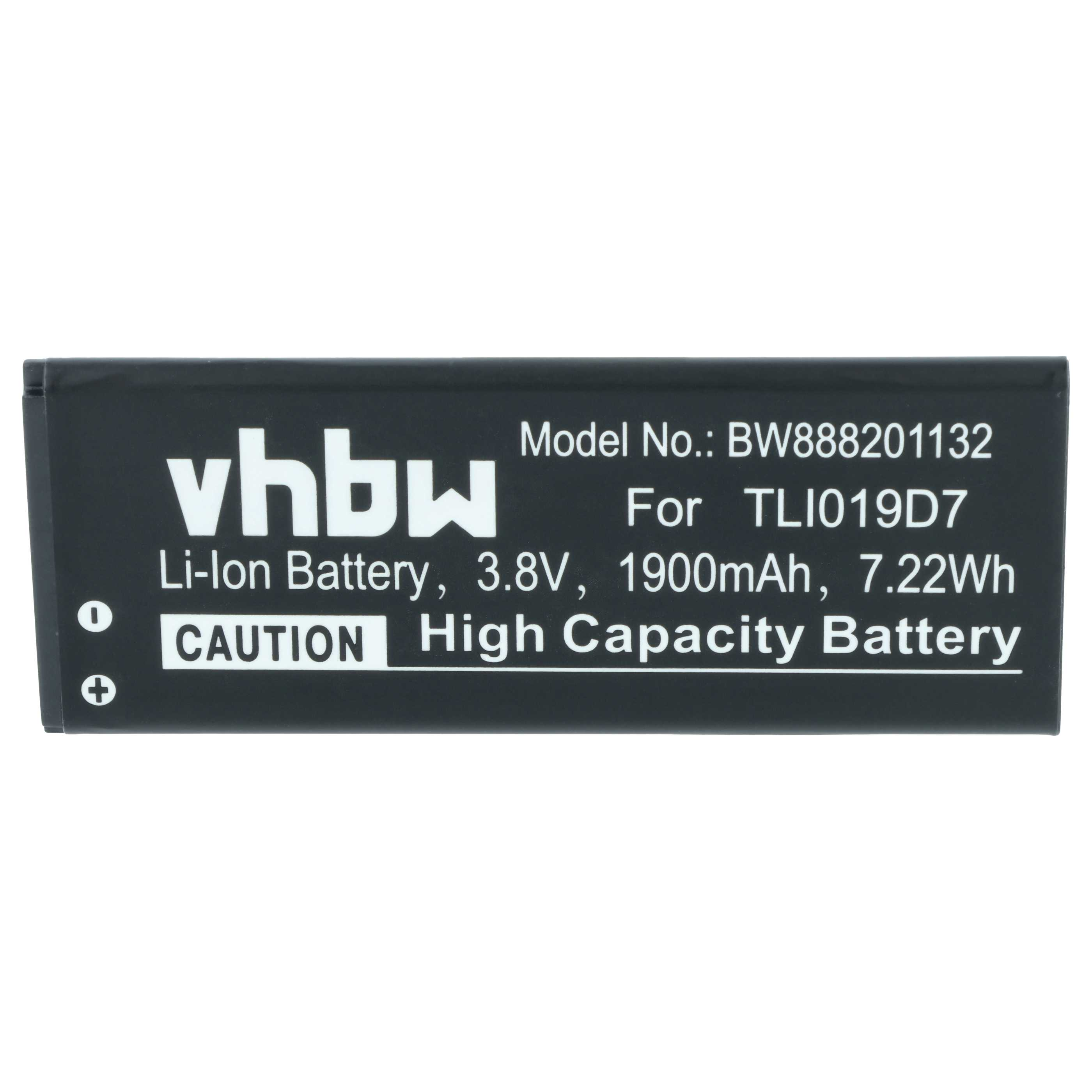 Schwarzer Akku mit Aufschrift, Modell BW888201132, 3,8V, 1900mAh.