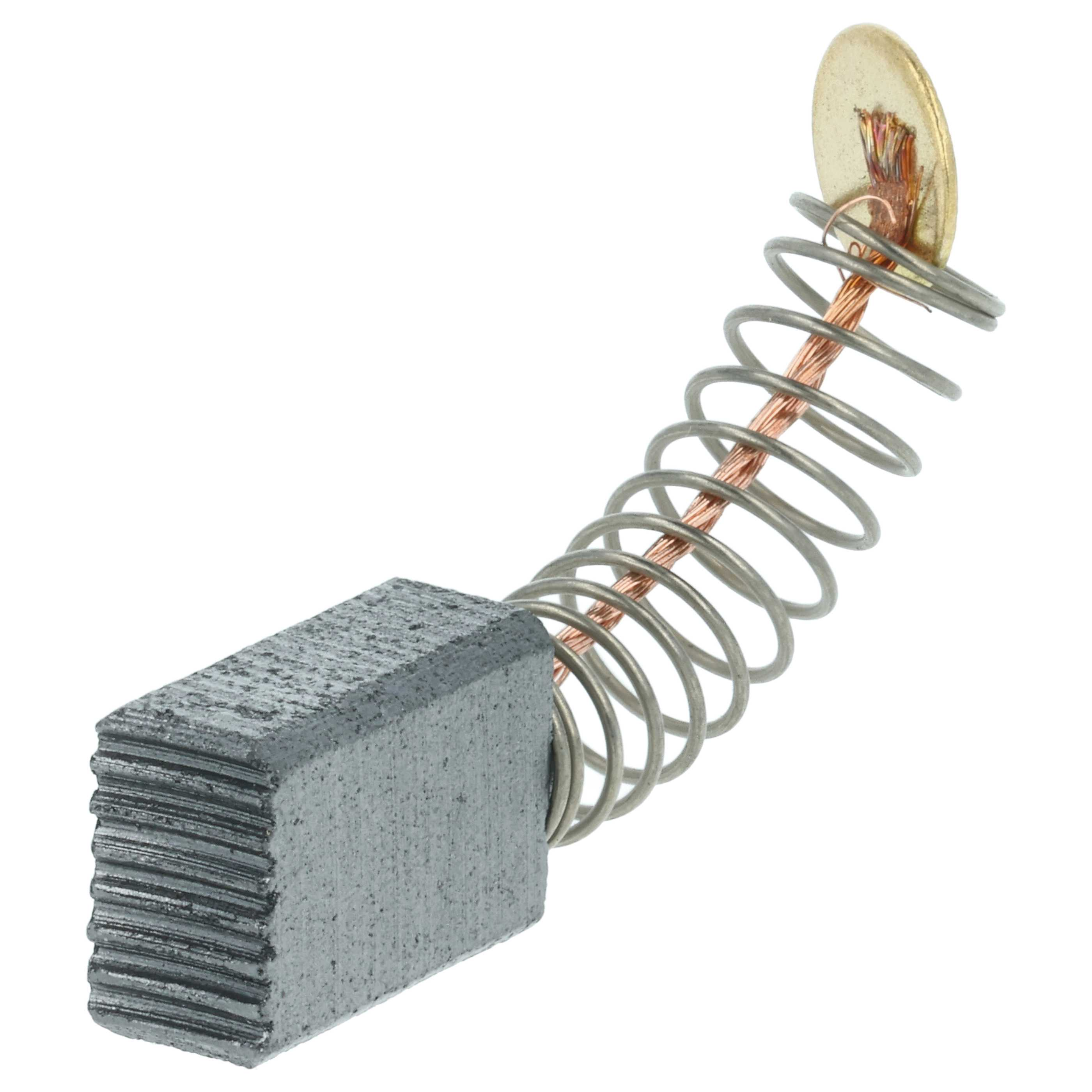 Ein Graphitmotorbürstenhalter mit Feder und Kupferdraht auf weißem Hintergrund.