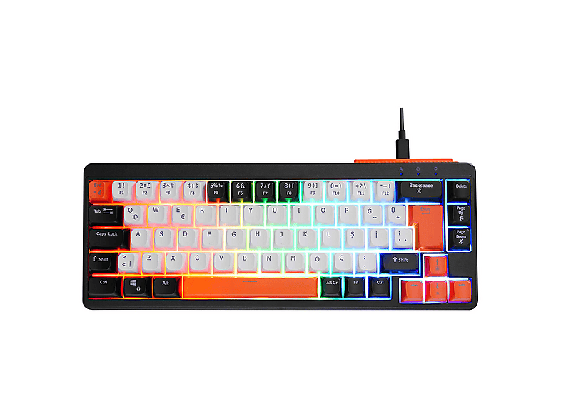 ACER EAK810 eMachines USB Rainbow Aydınlatmalı Mini Q Standart Kablolu Klavye Siyah