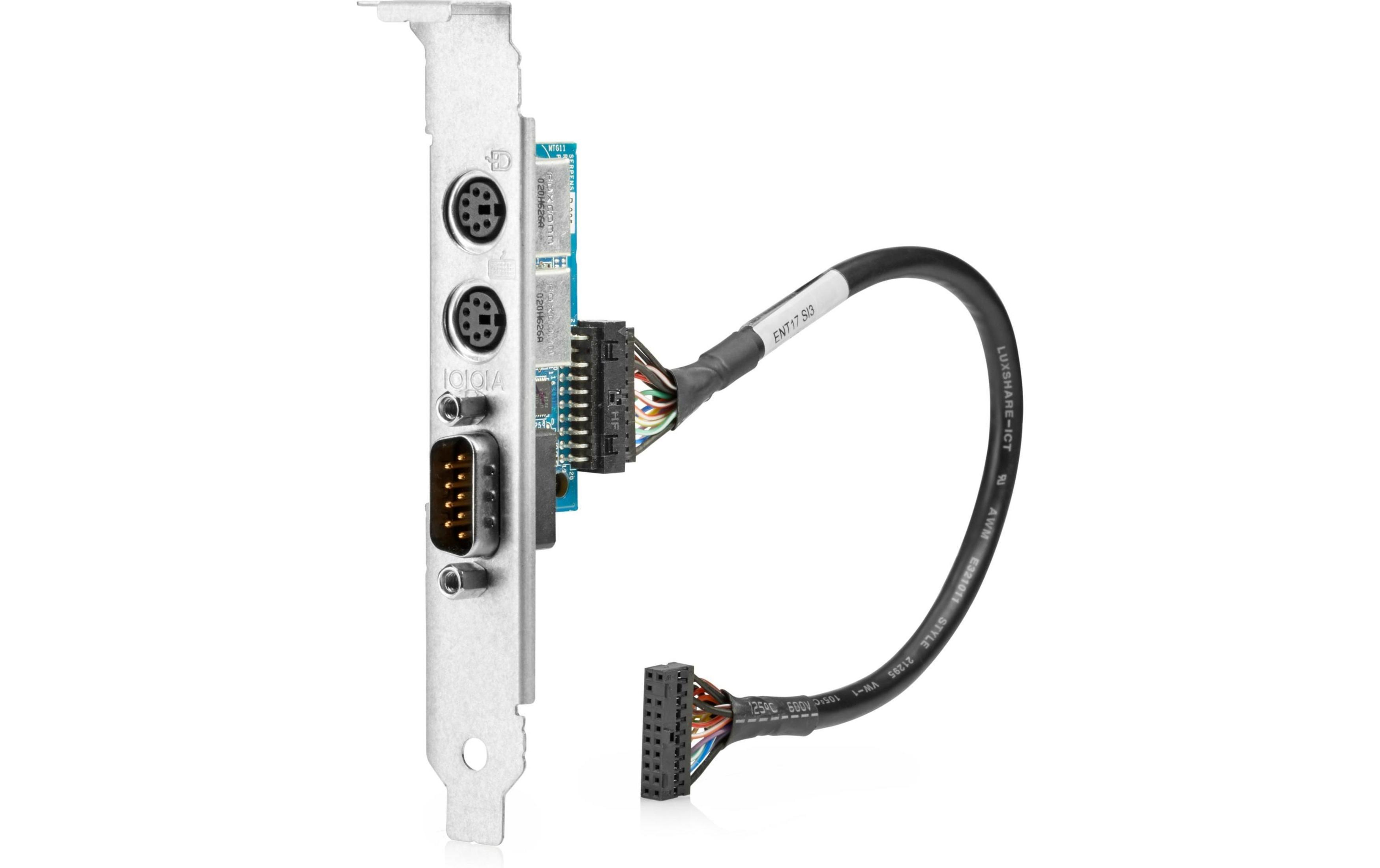 Scheda di espansione PC con 2 porte PS/2, 1 porta VGA e cavo.