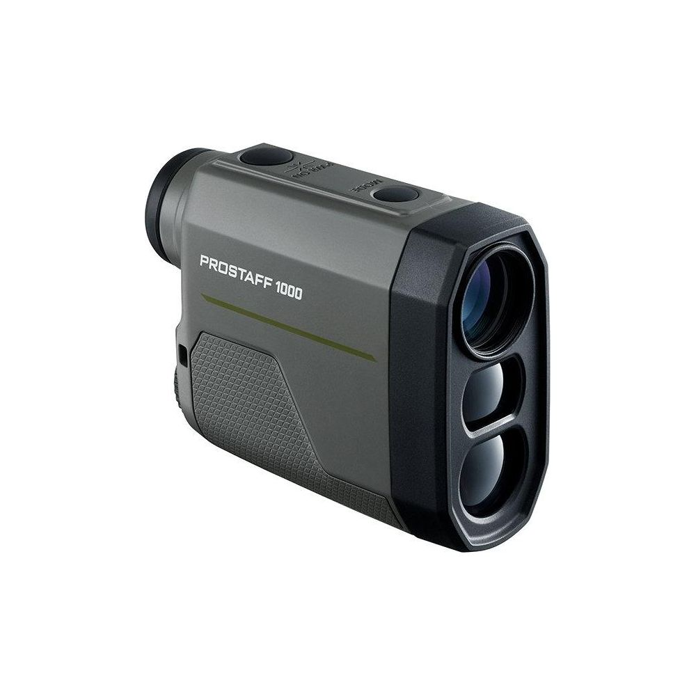 Grauer Entfernungsmesser mit schwarzem Gummi, Modell Prostaff 1000.