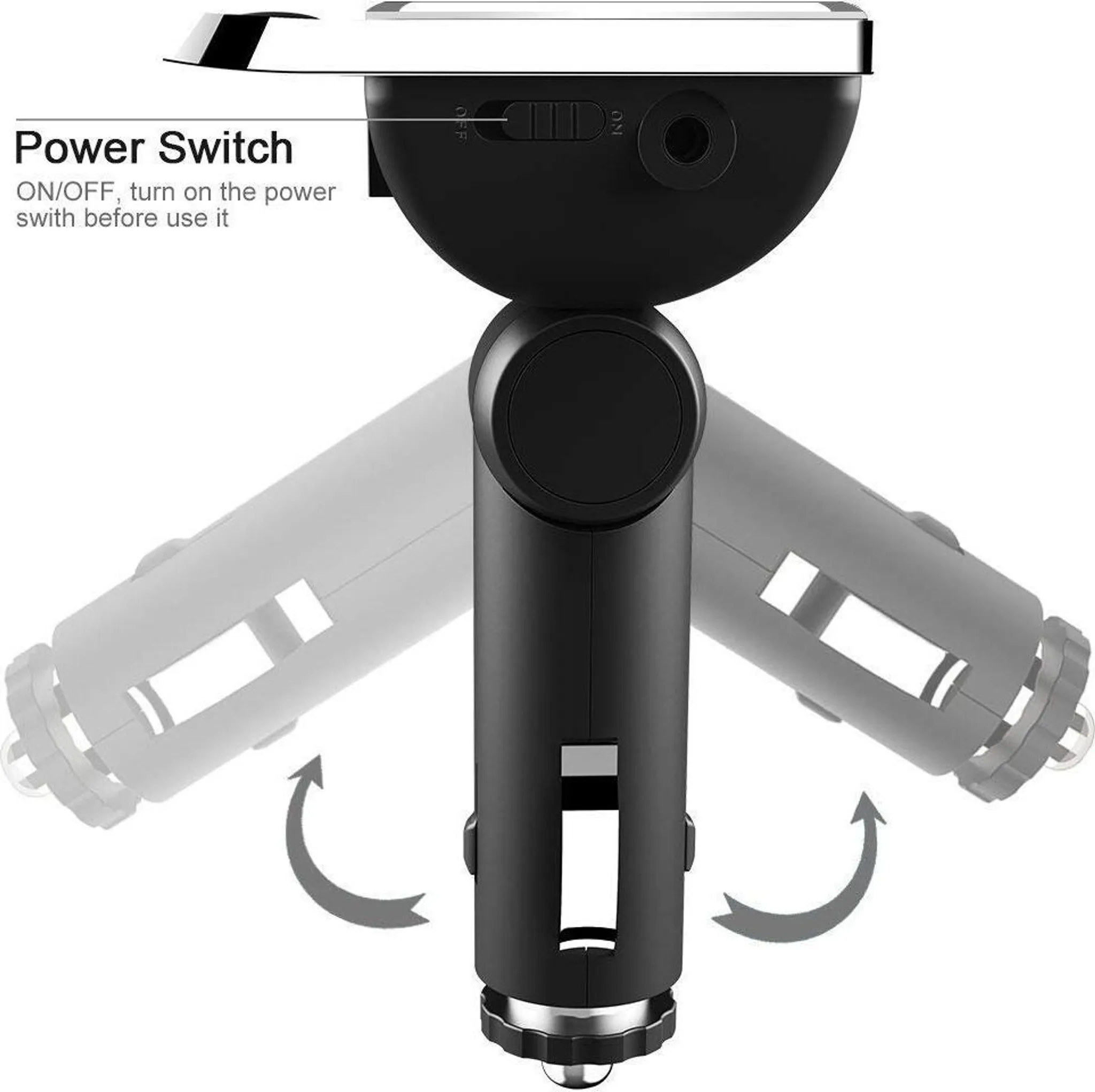Ein schwarzer Netzschalter mit Kippschalter und Beschriftung 'Power Switch'.