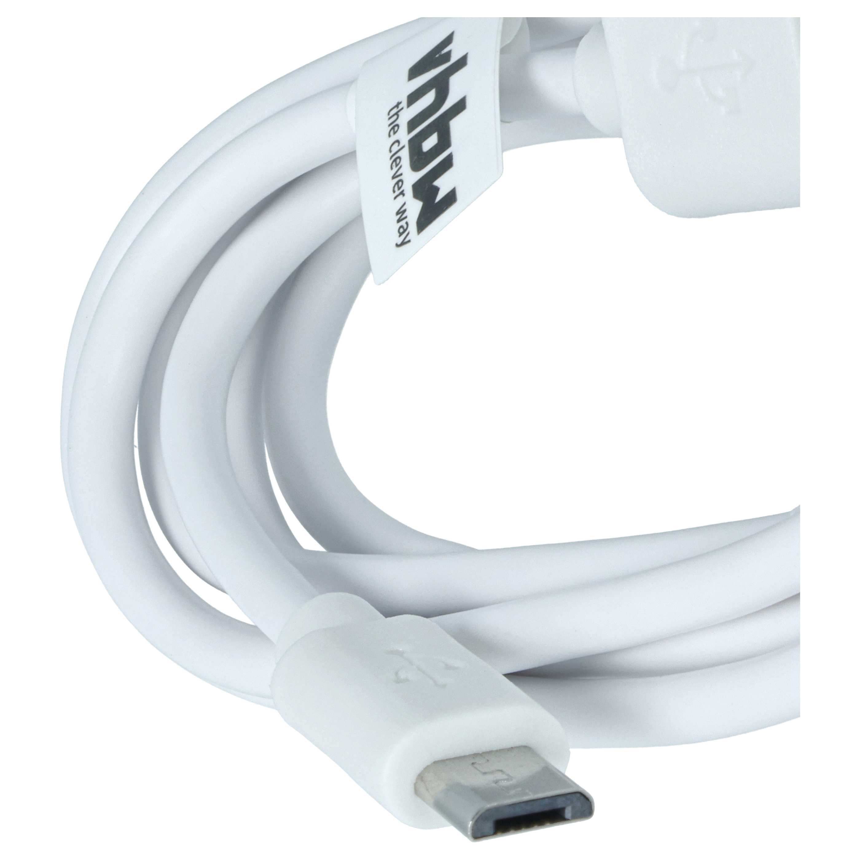 Weißes USB-C-Kabel aufgerollt, mit vhbw-Etikett und USB-Symbol.