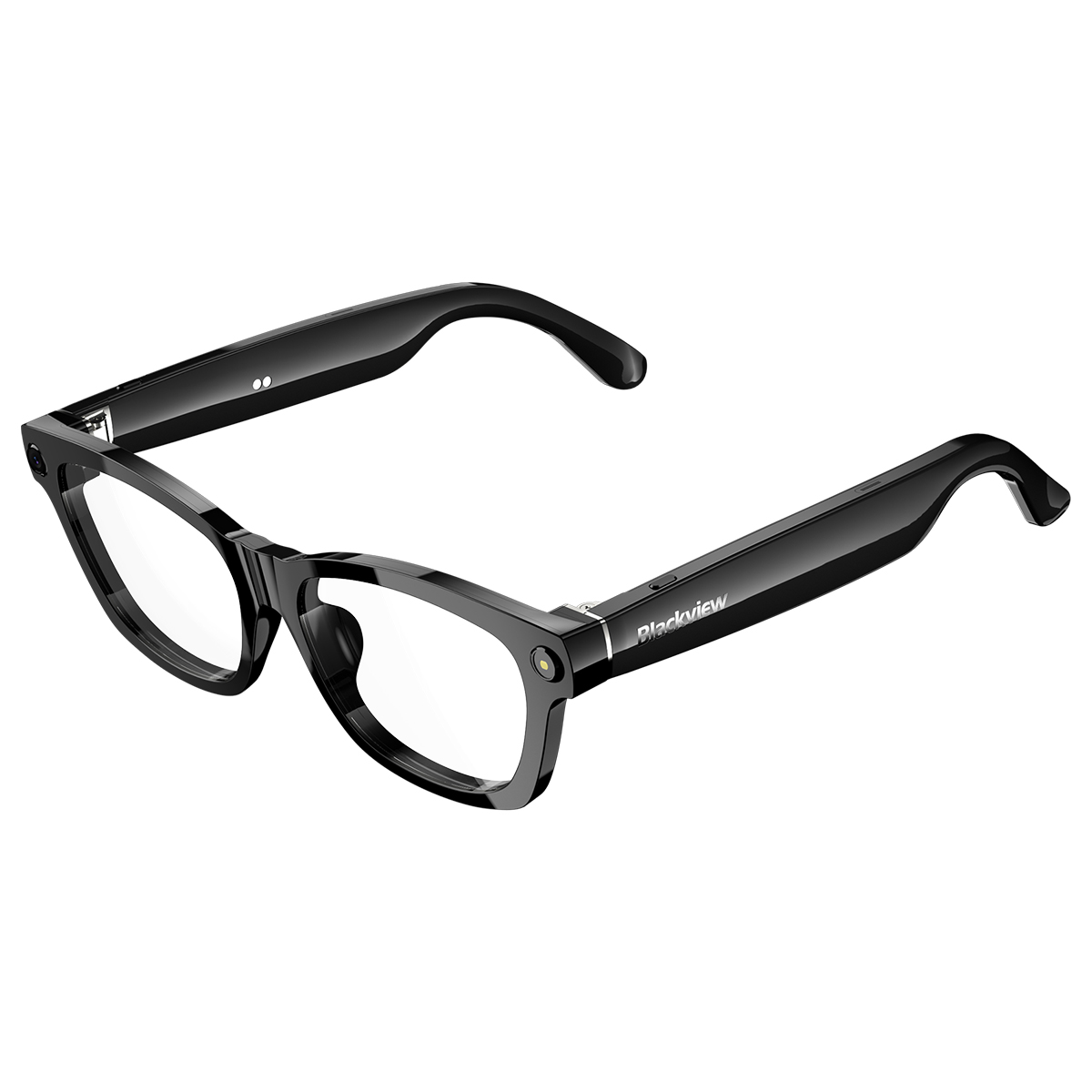 Black eyeglasses with clear lenses and the "Blackview" logo.
