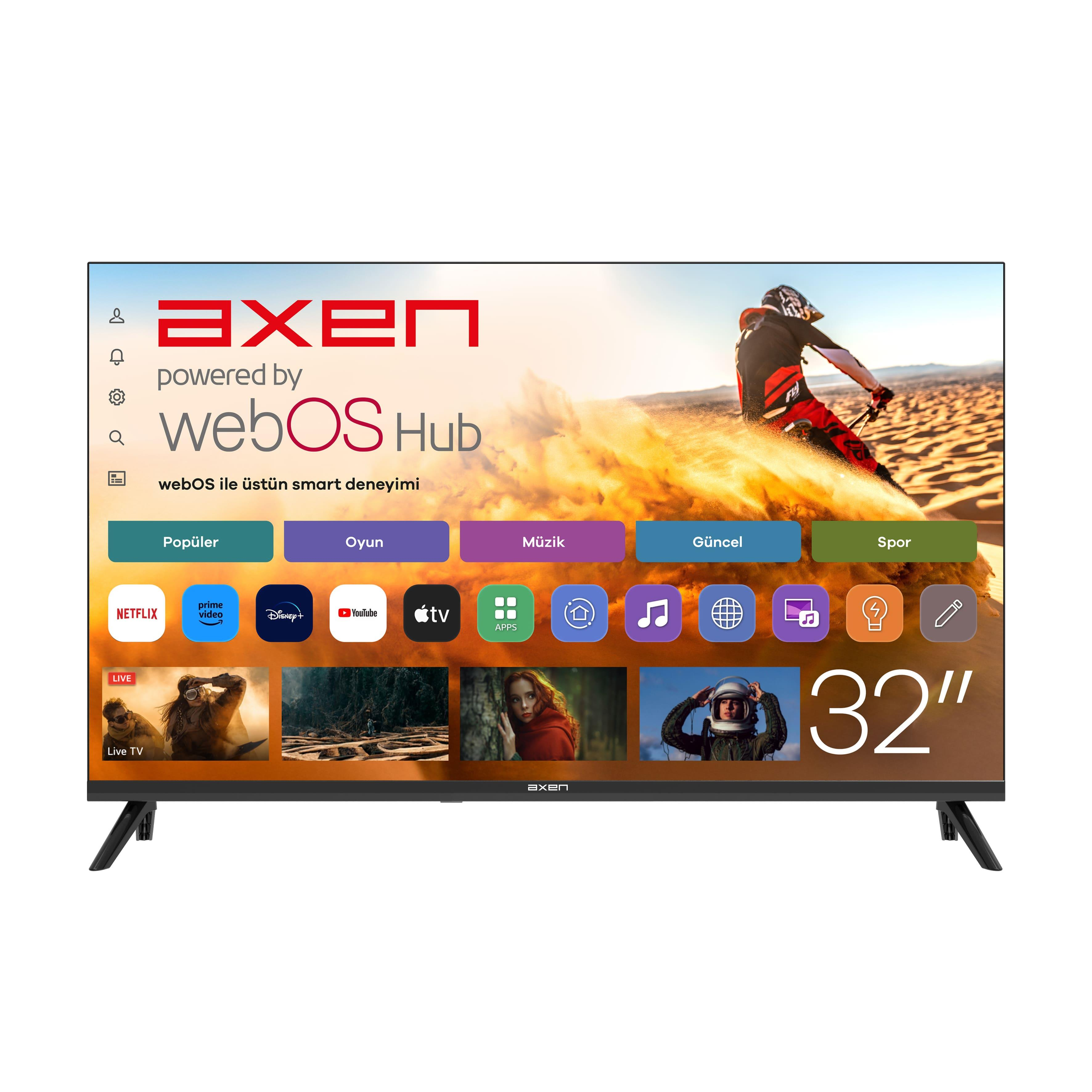 AXEN AX32HMLN-W02S HDR Milan Uydu Alıcılı WebOS Smart 32 inç 80 cm HD-ready LED TV