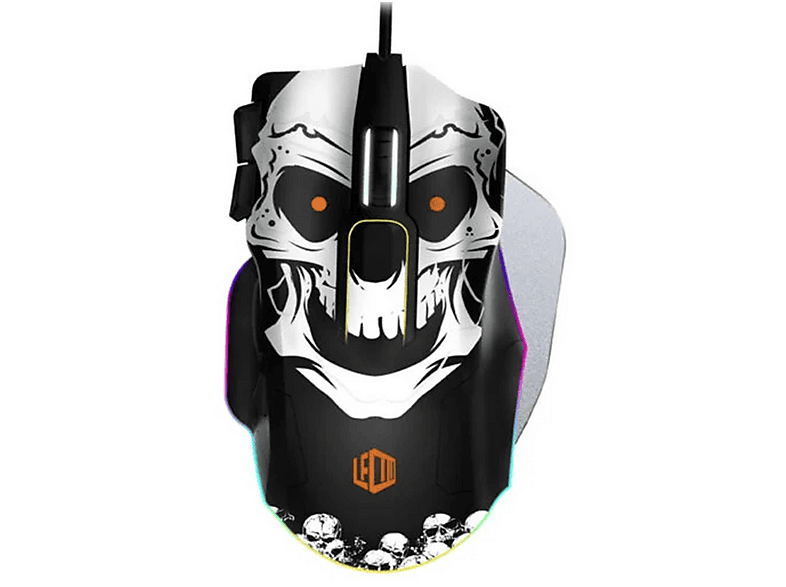 LECOO MG1102 RGB Makrolu Ergonomik Optik Kablolu Gaming Mouse Siyah