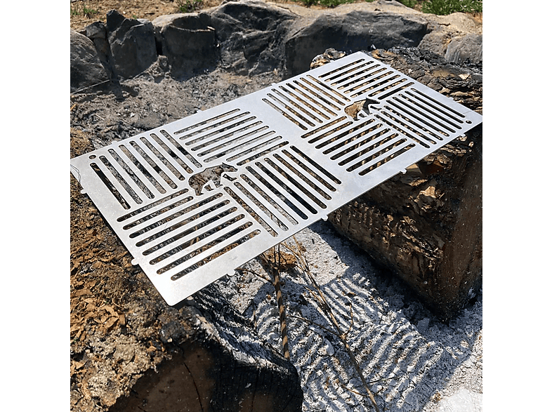 KAMP AYISI PyroWide Wire Yekpare Paslanmaz Çelik Bushcraft Hafif Portatif 37x18 cm Izgara Teli
