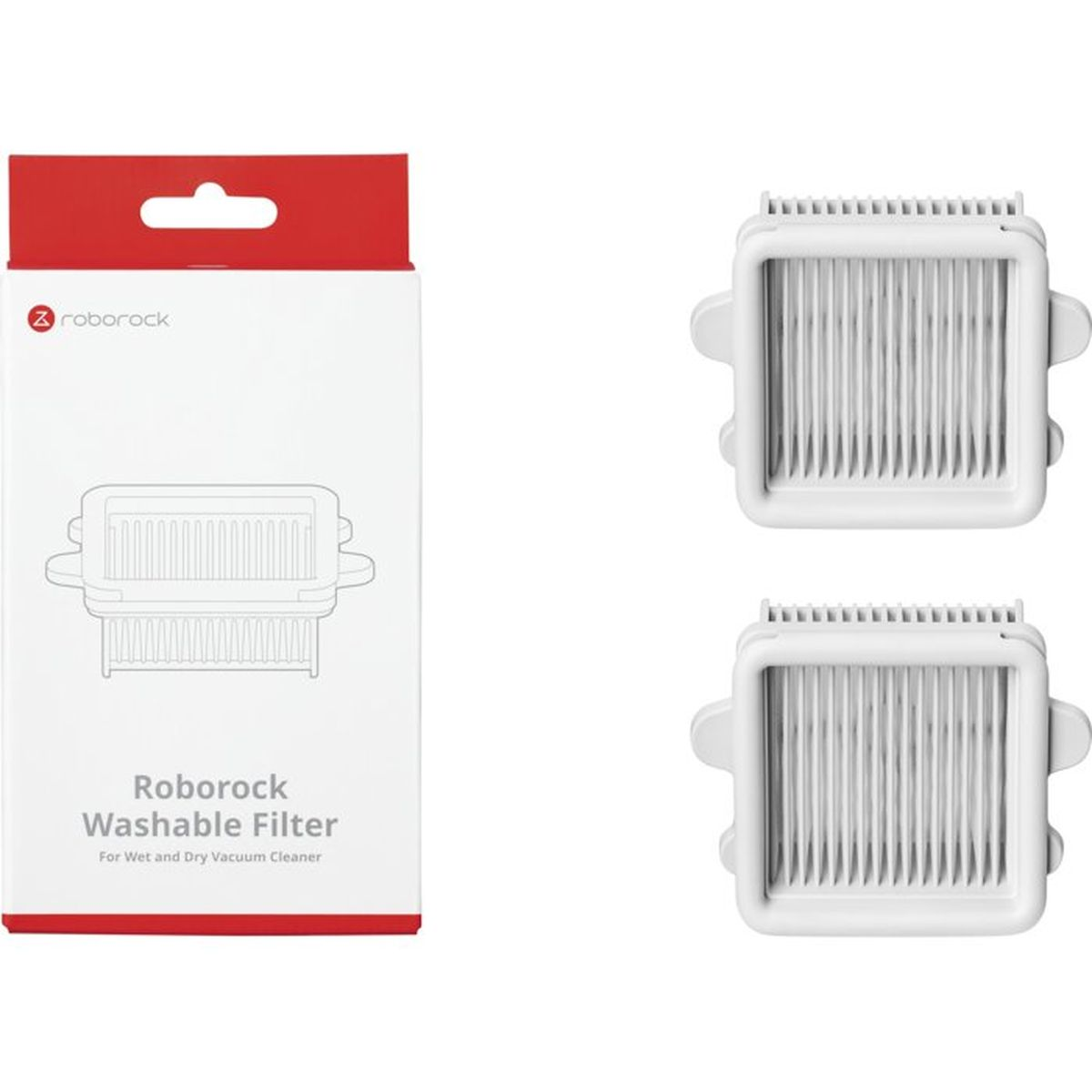 Roborock yıkanabilir filtre, ıslak ve kuru elektrikli süpürge için, iki filtre.