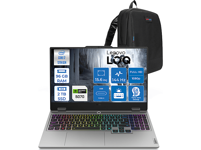 LENOVO LOQ /RTX5070 FHD IPS 144Hz 83JE00D0TRF31 Intel Core i7