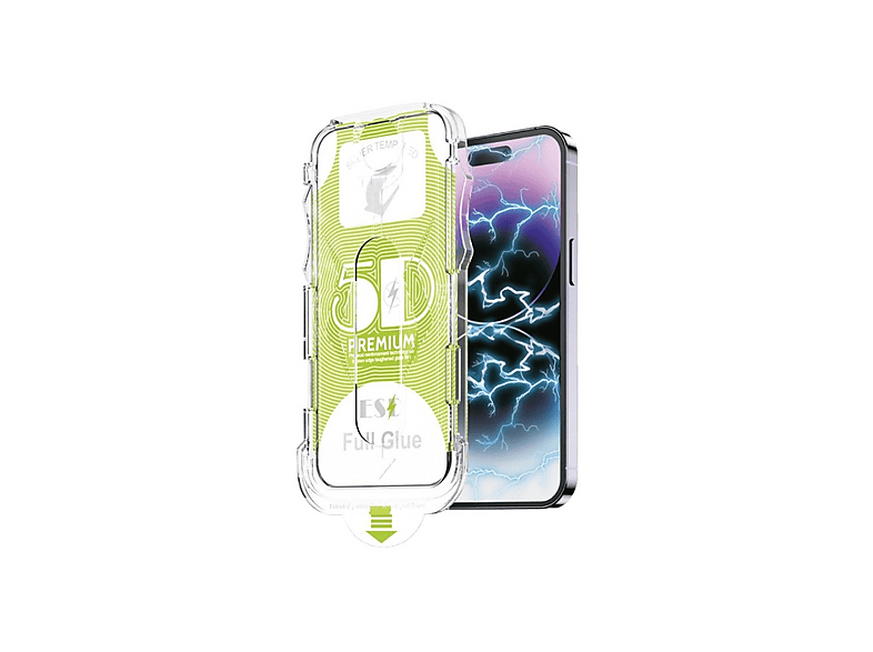 SCHITEC Apple iPhone 14 Pro Uyumlu 5D Magic Kolay Uygulama Aparatlı Ekran Koruyucu